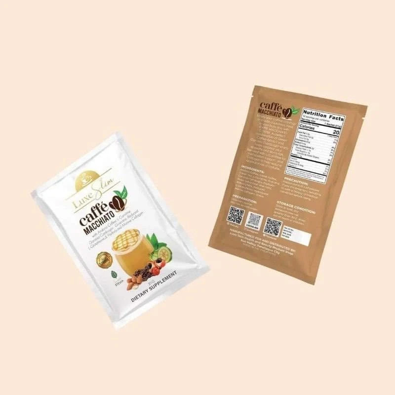 Luxe Slim Caffe MACCHIATO With Collagen & L-Glutathione, 8 Sachets/ 168g