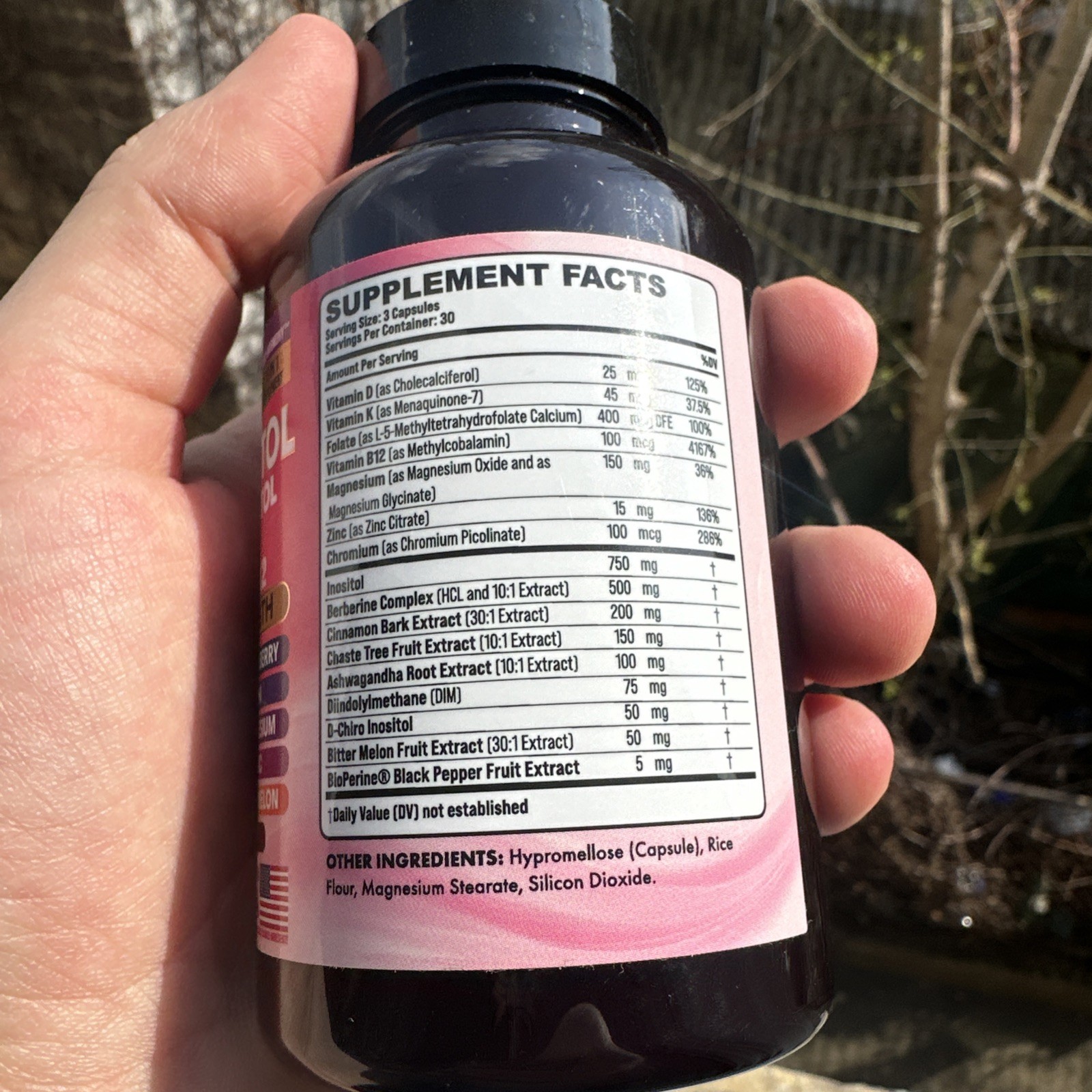 Zoyava Myo-Inositol D-Chiro Inositol Berberine D3+K2 90 Caps Exp 2027+