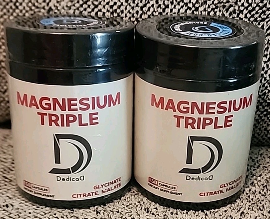 TRIPLE MAGNESIUM COMPLEX 500MG 150 CAPSULES SUPPLEMENT Lot Of Two Exp 08/2026