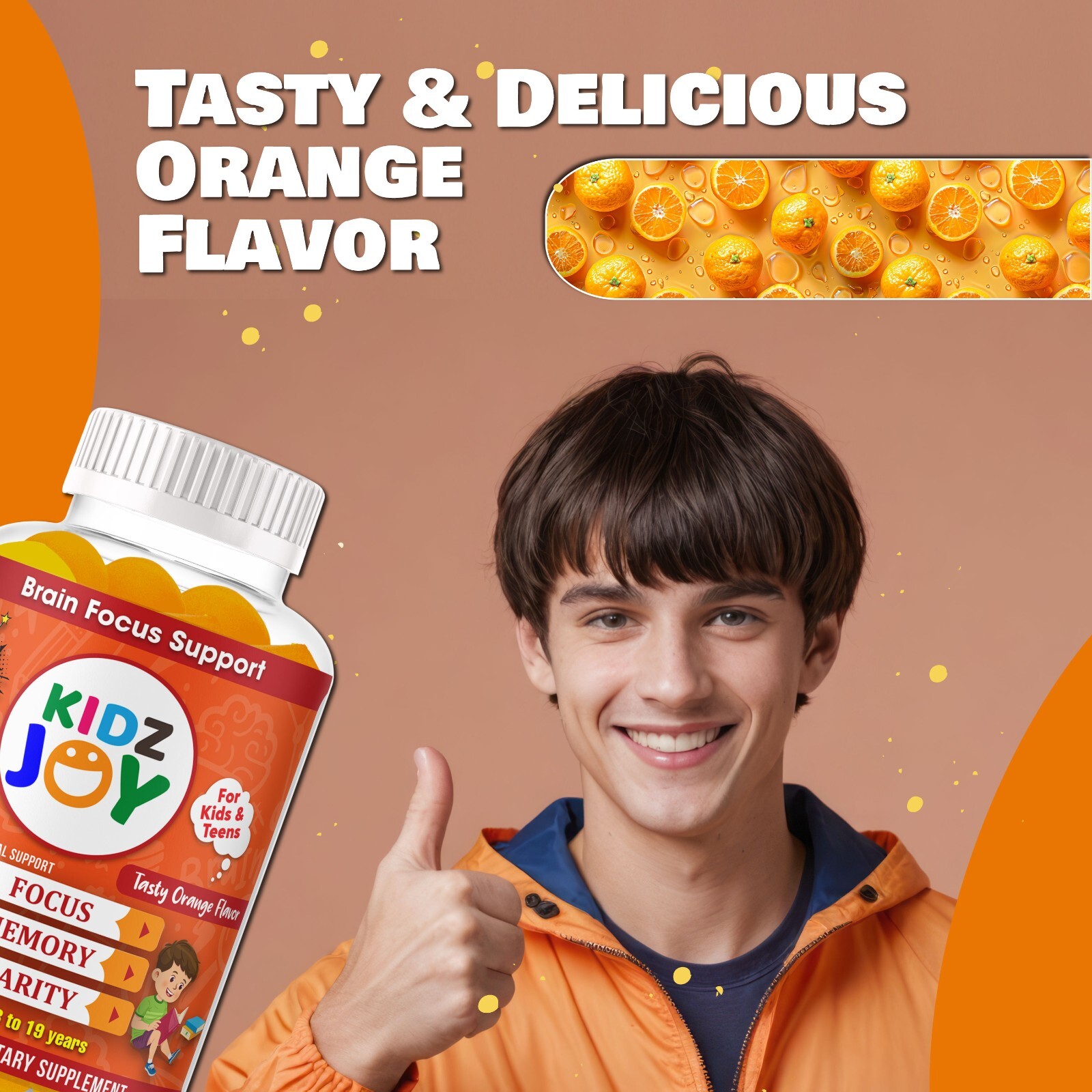 Brain Booster Supplement For Kids & Teens, Support Memory, omega 3,6,9 & DHA