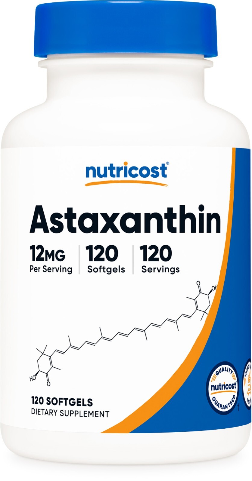 Nutricost Astaxanthin 12mg, 120 Softgels – Gluten Free & Non-GMO