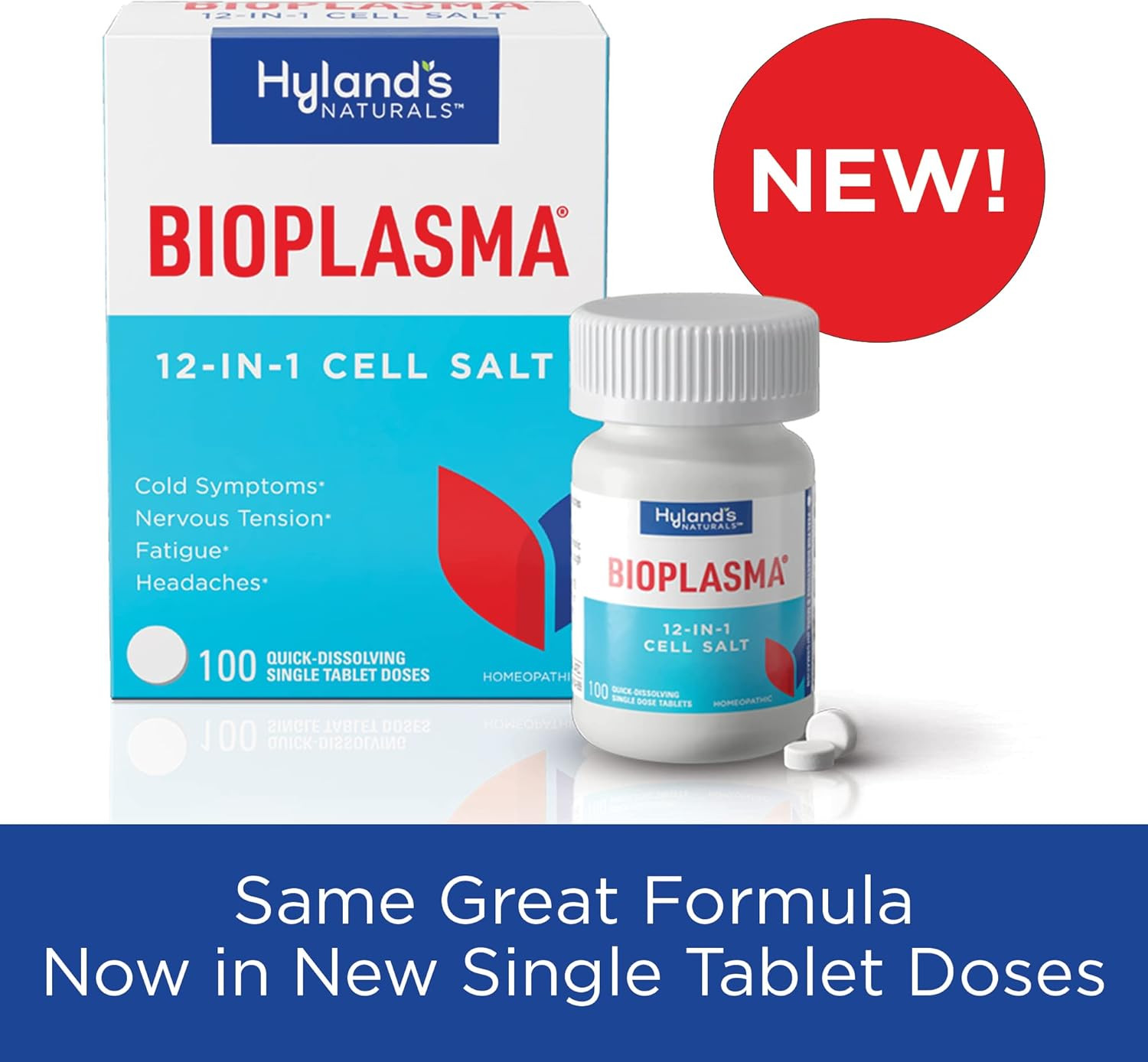 Hyland’s Bioplasma Tablets 100 Count Natural Cell Salts For Daily Balance