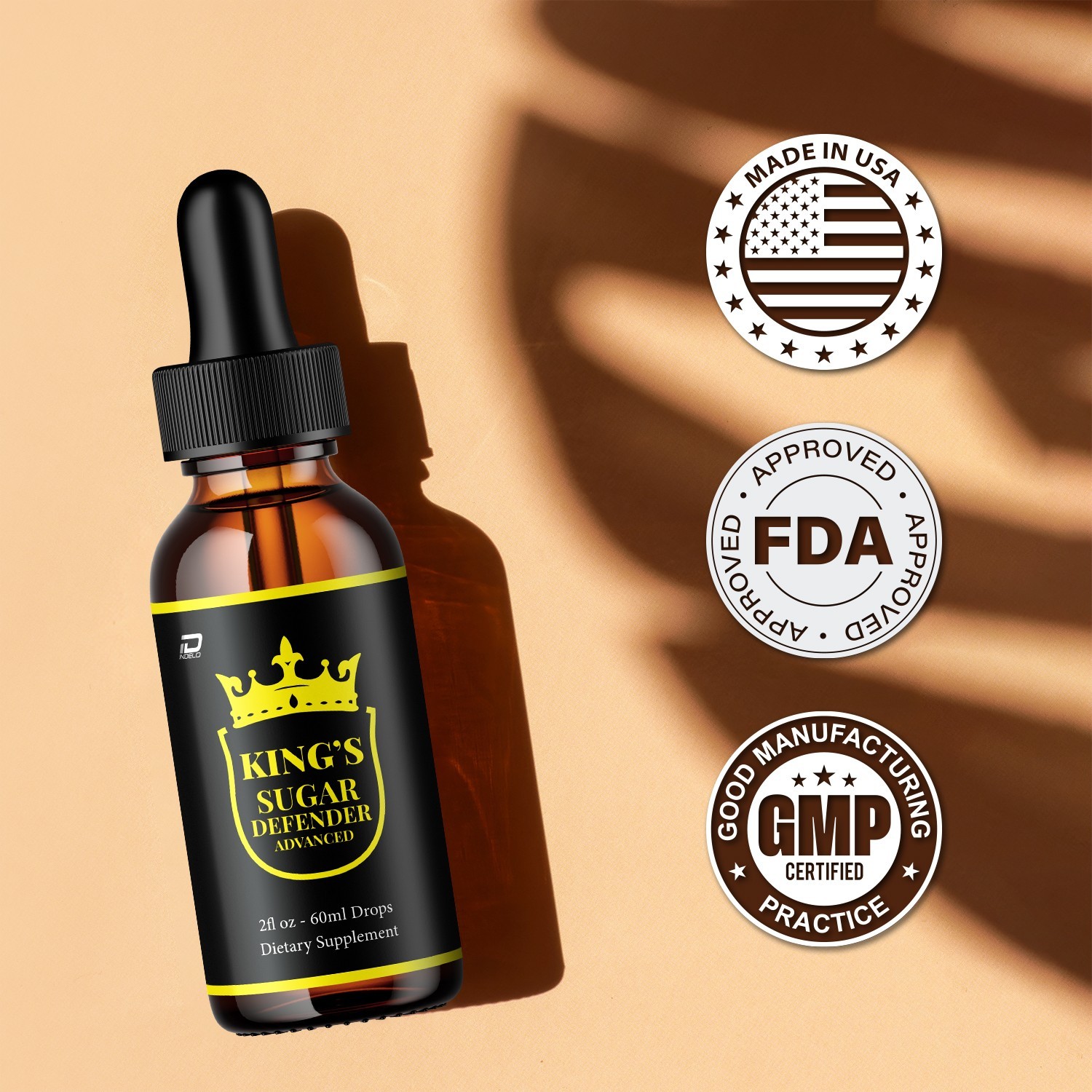 (1 Pack) Kings Sugar Defender Liquid Drops – Kings SugarDefender Natural Blend