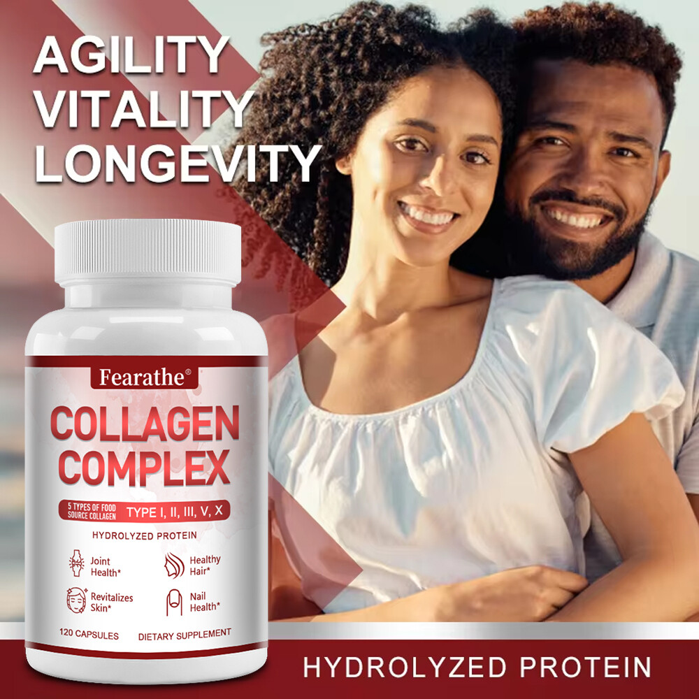 Collagen Complex for Women Collagen Protein Types I,II,III,V,X, Anti-Aging