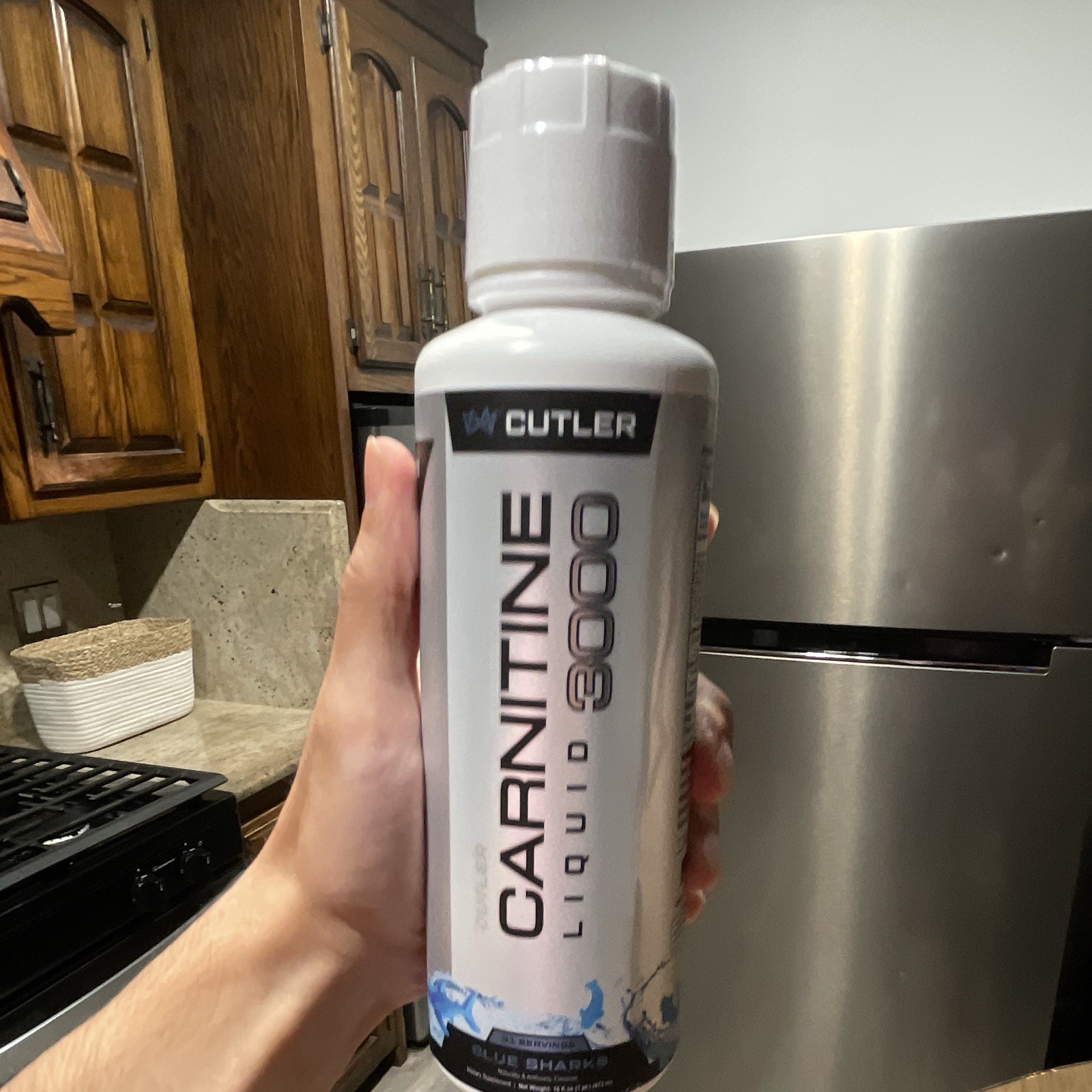 CUTLER Liquid L-Carnitine 3000mg Blue Sharks Flavor Energy Support 1 fl oz