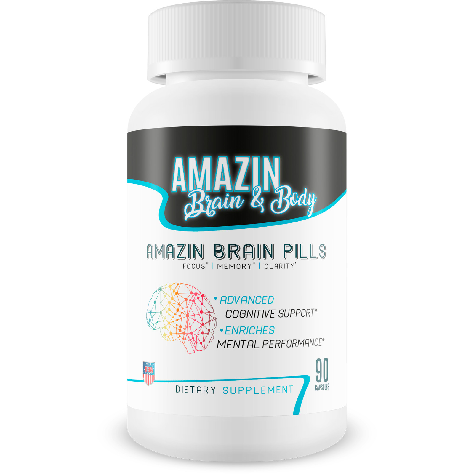 Amazin Brain Pills – Focus – Memory – Clarity – Advanced Cognitive Support
