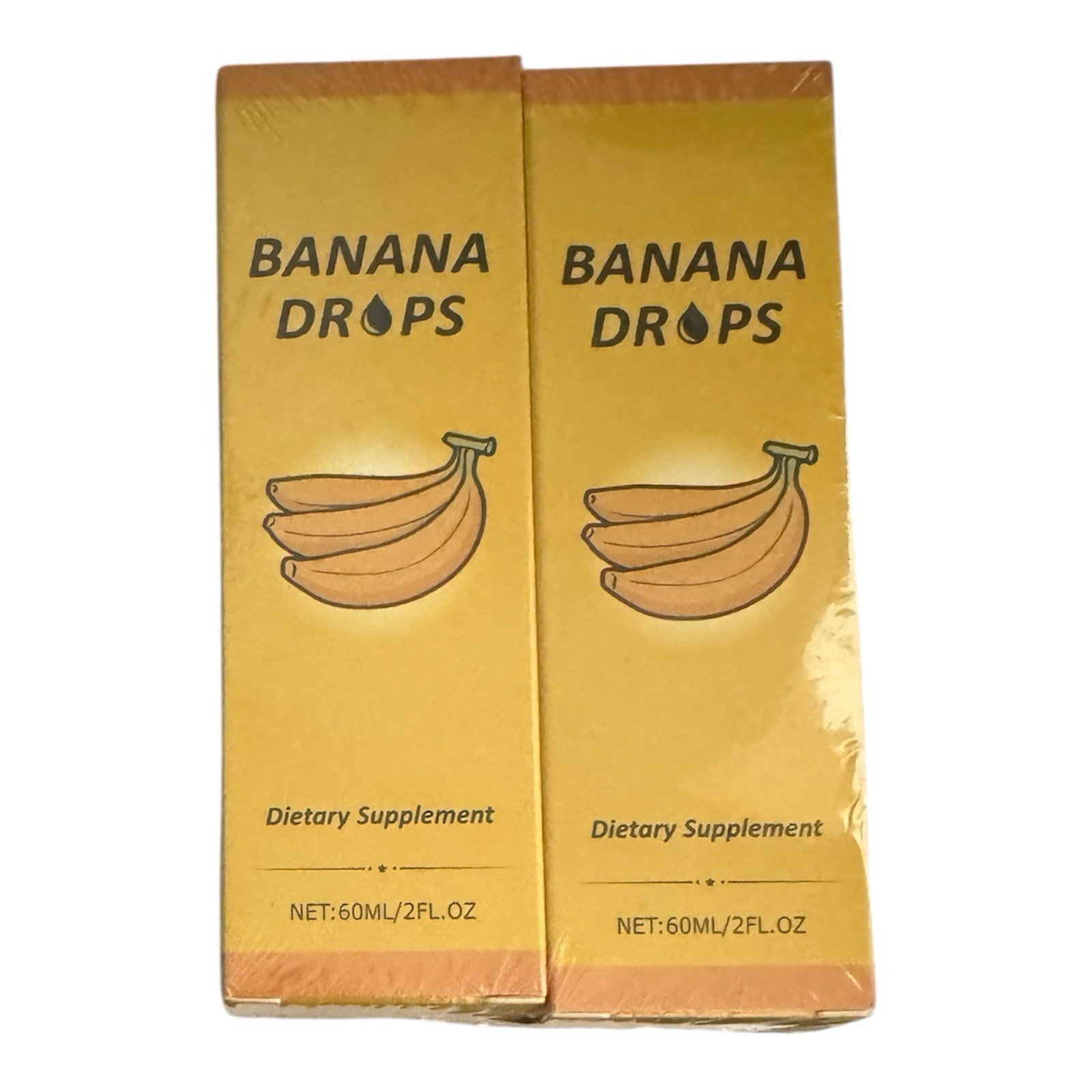 Banana Drops, All Natural Liquid Dietary Supplement, 2 Pack – New & Sealed