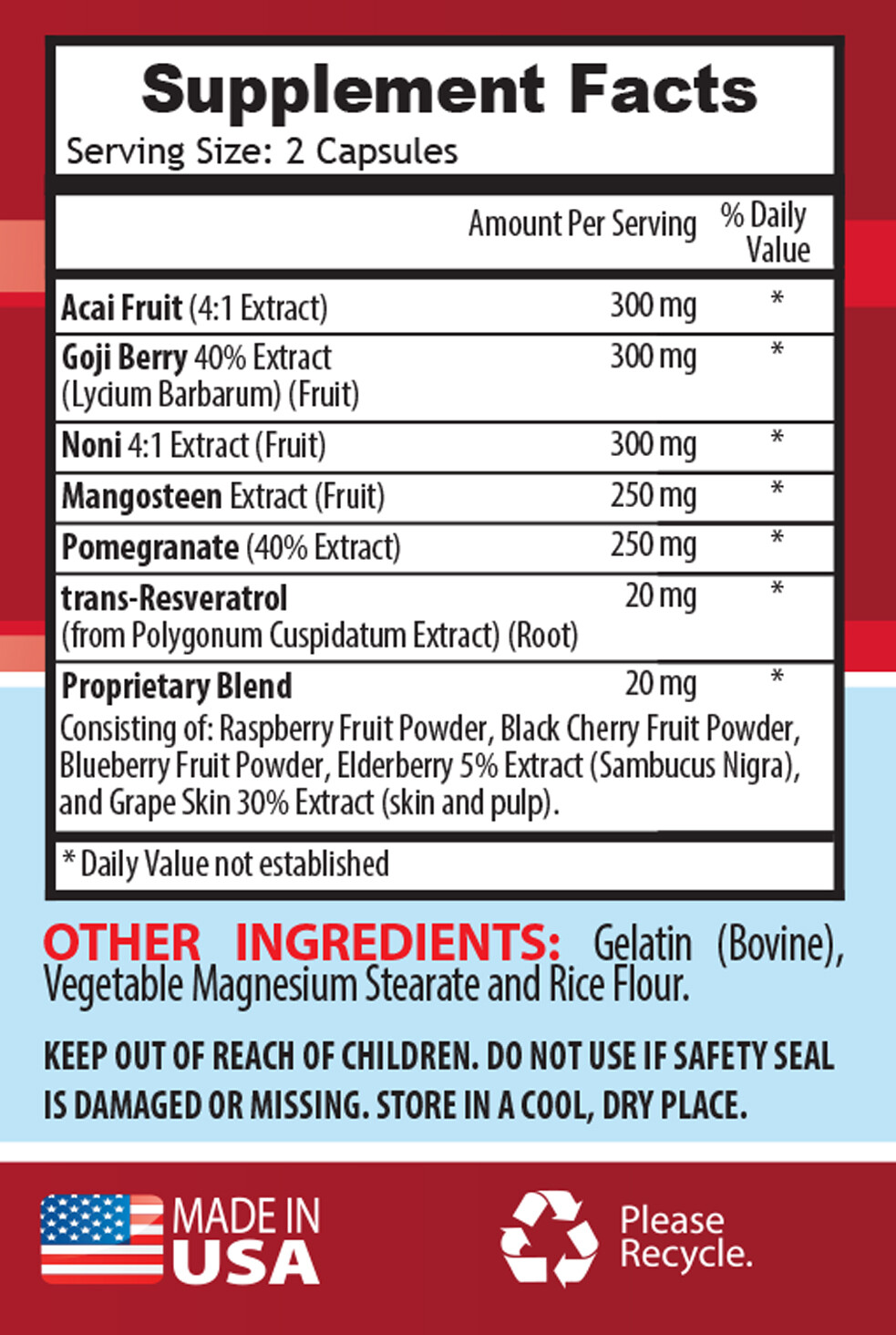 antioxidant formula – ANTIOXIDANT MEGA COMPLEX 1440mg – lower blood pressure 2B