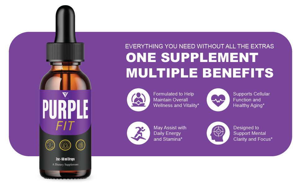 (3 Pack) Purple Fit Weight Management Drops, PurpleFit Support Supplement (6oz)