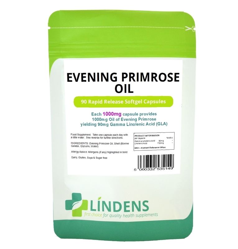 Evening Primrose Oil 1000mg DOUBLE PACK 180 Caps Vitamin E Gamma Linolenic Acid