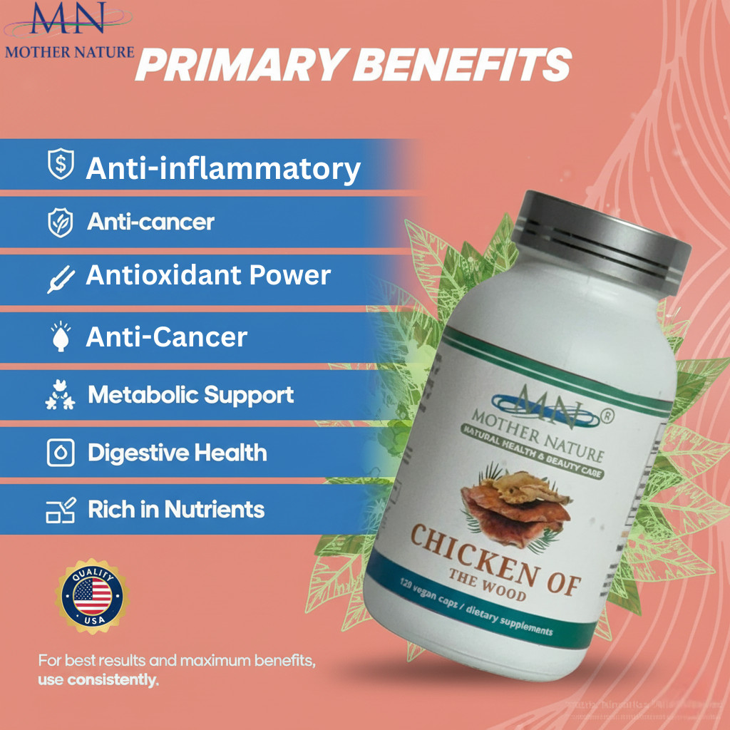 Mother Nature Chicken of the Wood Mushroom Herbal Supplement – Vegan Capsules
