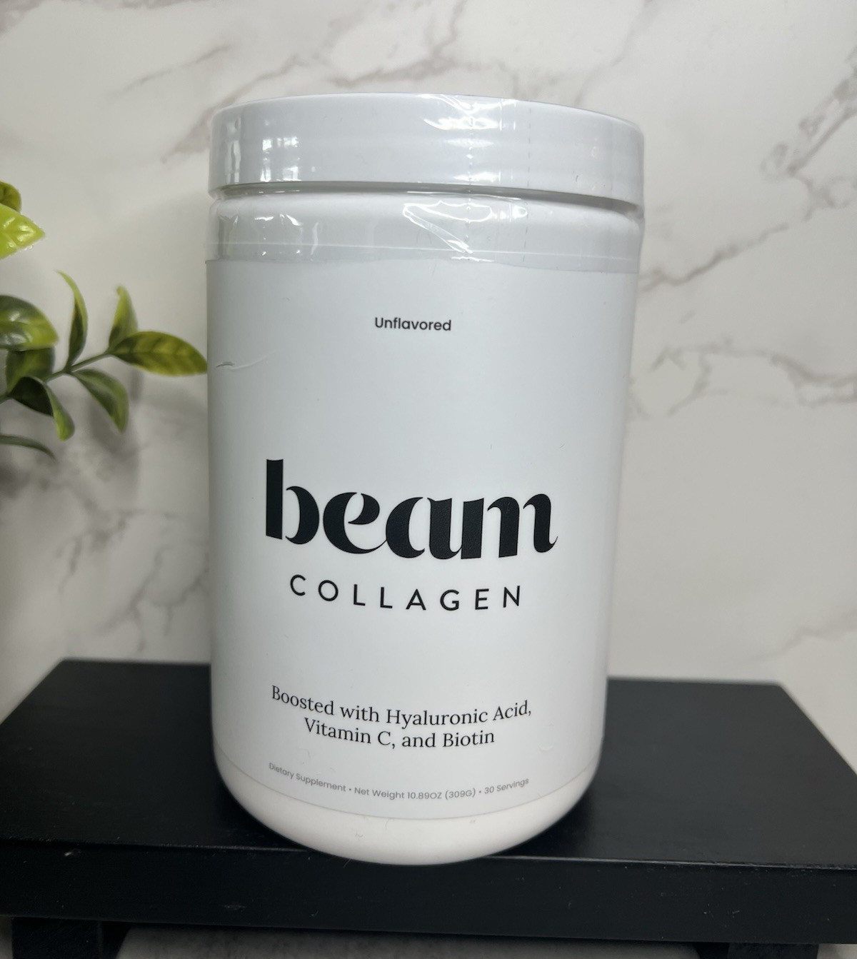 beam Collagen Unflavored Powder + HA Vitamin C Biotin 10.89 oz 02/28