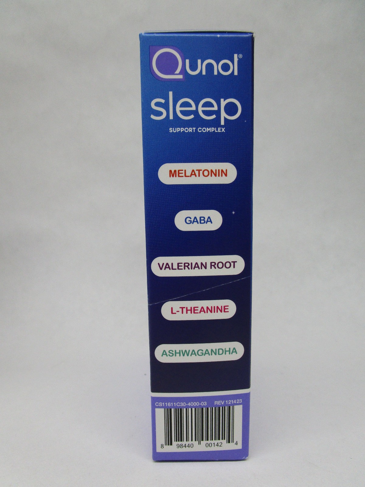 Qunol Sleep Support 5 in 1 Melatonin Ashwagandha GABA Valerian L-Theanine 60 Ct