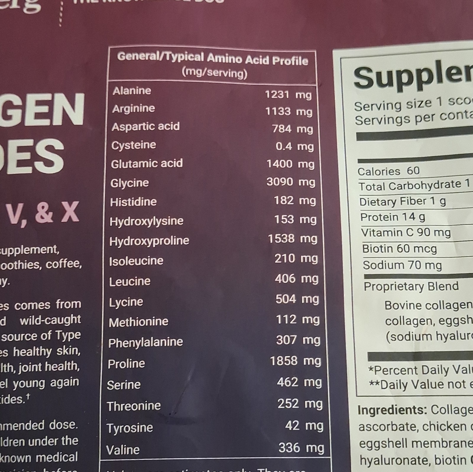 Dr. Berg Multi Collagen Peptides Powder I II III V X + HA + Vit C 14.10oz