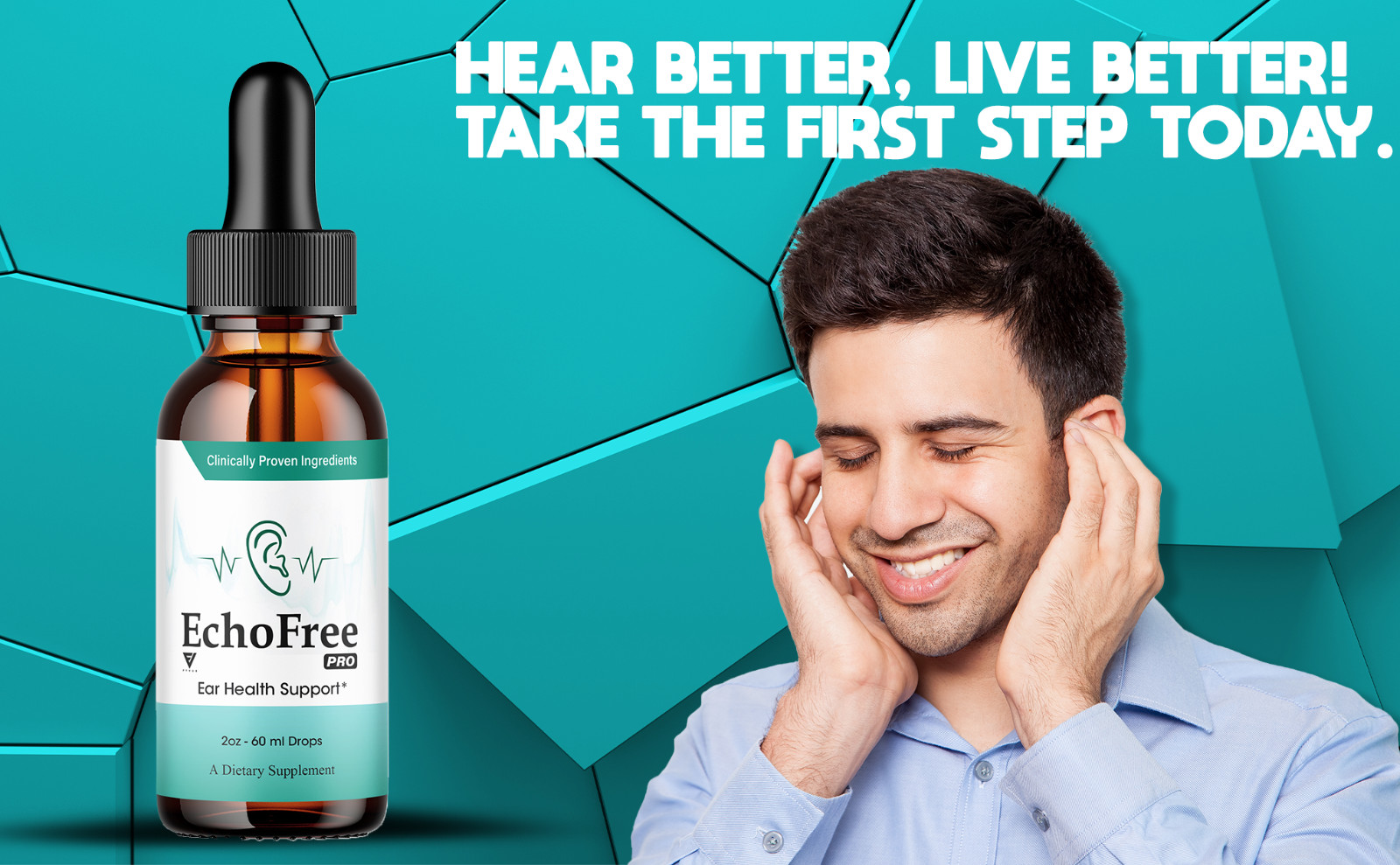 EchoFree Pro Liquid Drops, Echo Free Advanced Tinnitus Support (2oz)