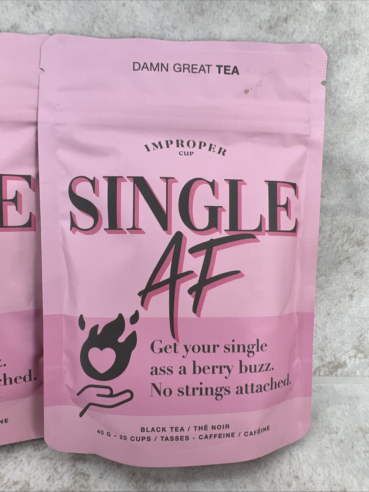 3 Bags! Improper Cup Single AF Tea- Black Tea- Caffeine- 20 Cups Each! 03/2027