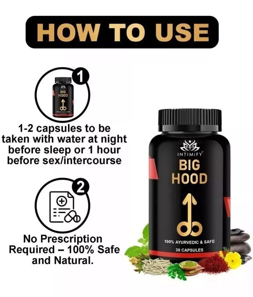 (2 pack) Big Hood Maximum Performance Supplement Premium Pills – (30 Capsules)