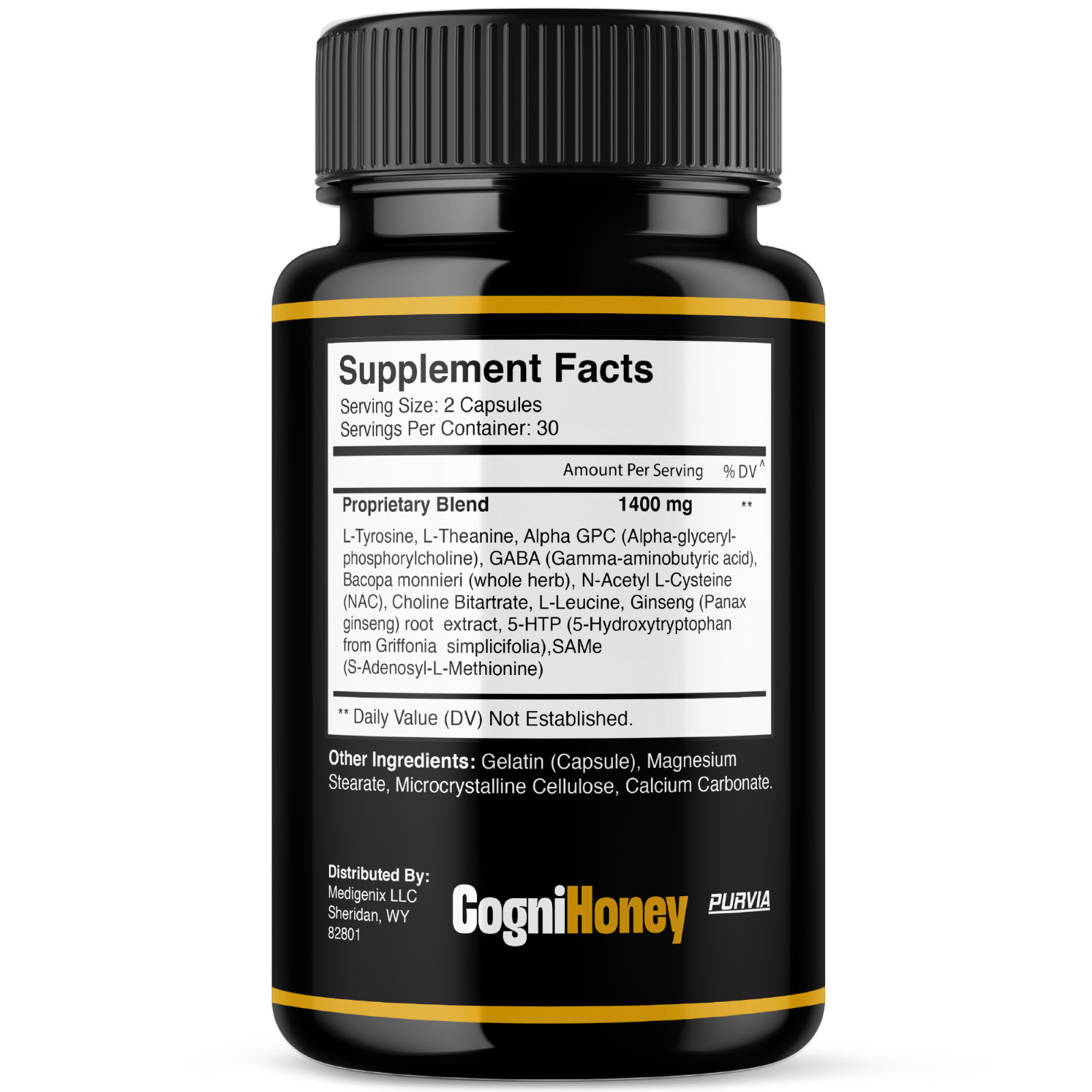 Cogni Honey Capsules Memory Focus Sharp Mind CogniHoney Supplements Pills (60ct)