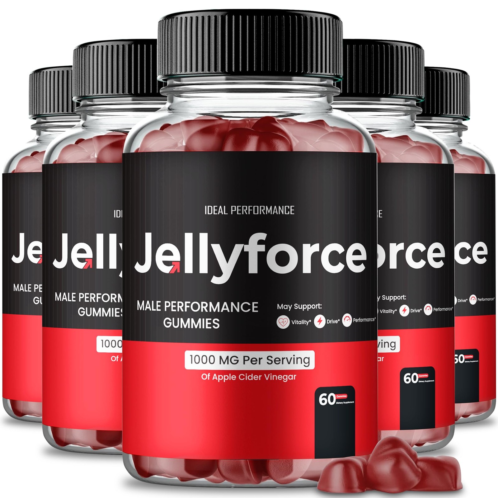 JellyForce Jelly Force Gel Supplement – 300 Gummies (5 Pack)