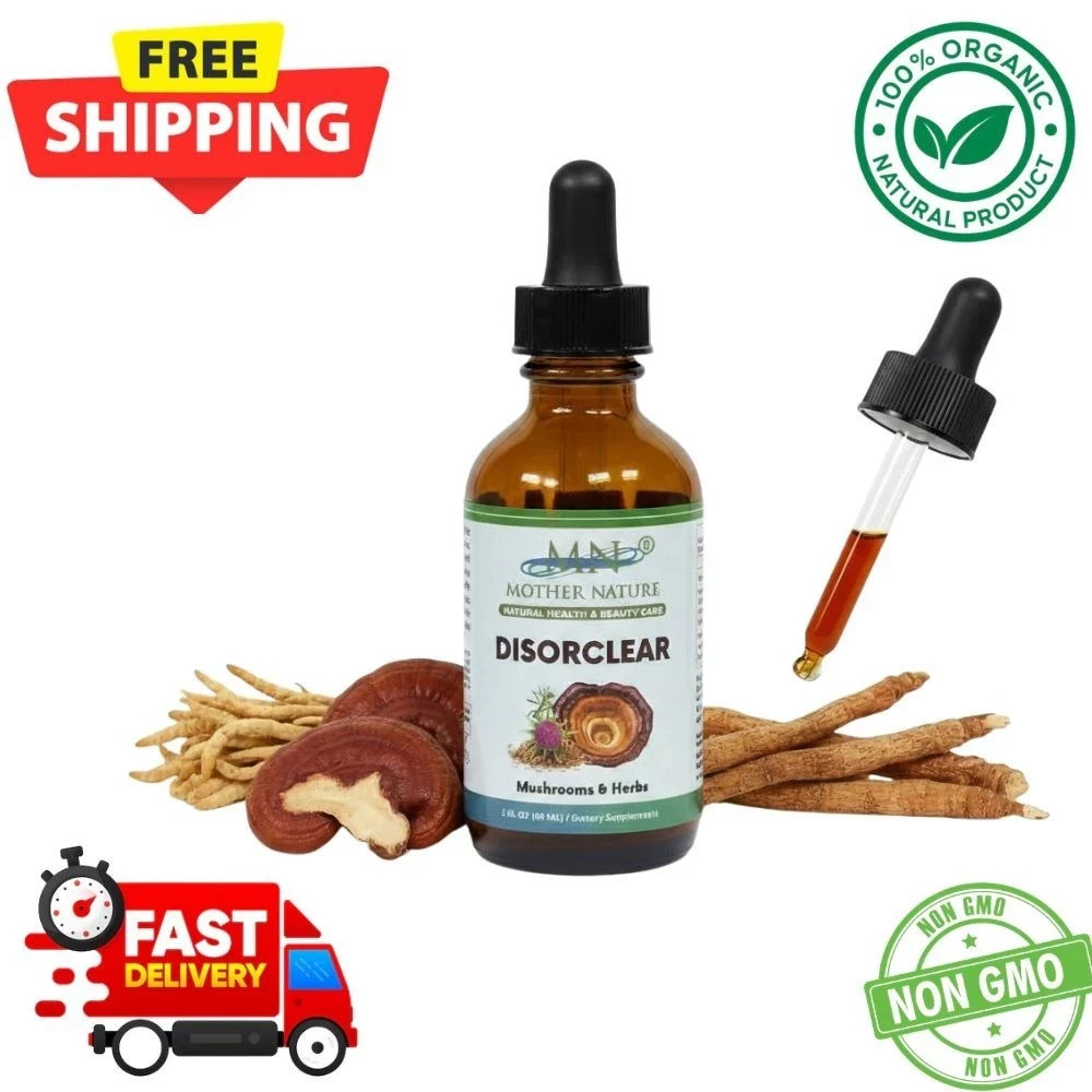 Disorclear Skin Support Liquid Extract Lymphatic Cleanse Eczema Reishi Cordyceps