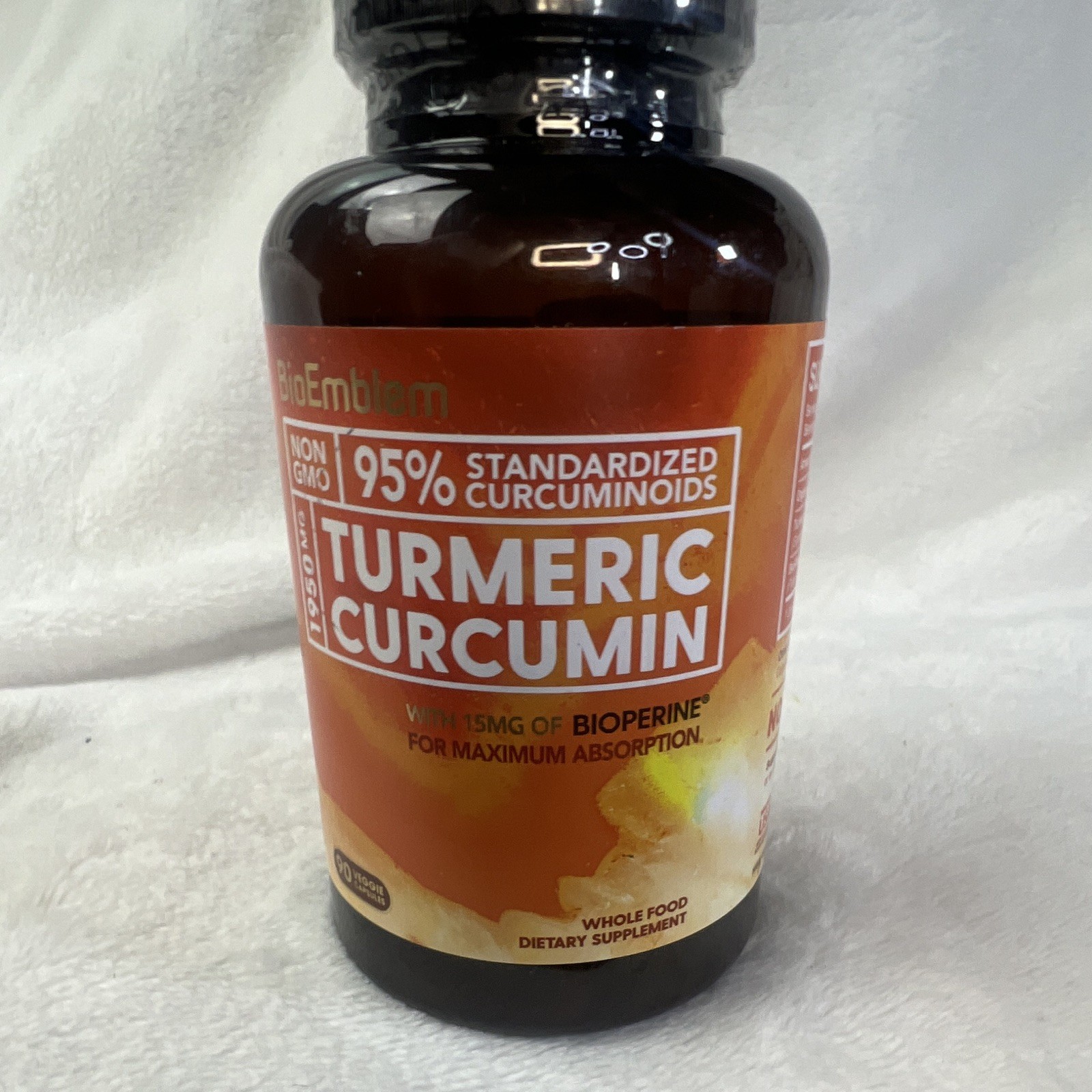 BioEmblem Turmeric Curcumin 1950mg 90ct 95% Curcuminoids + BioPerine