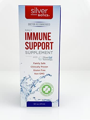 Silver Biotics Colloidal Nano SilverSol Ag₄O₄ 10 PPM Immune Support, 16 oz