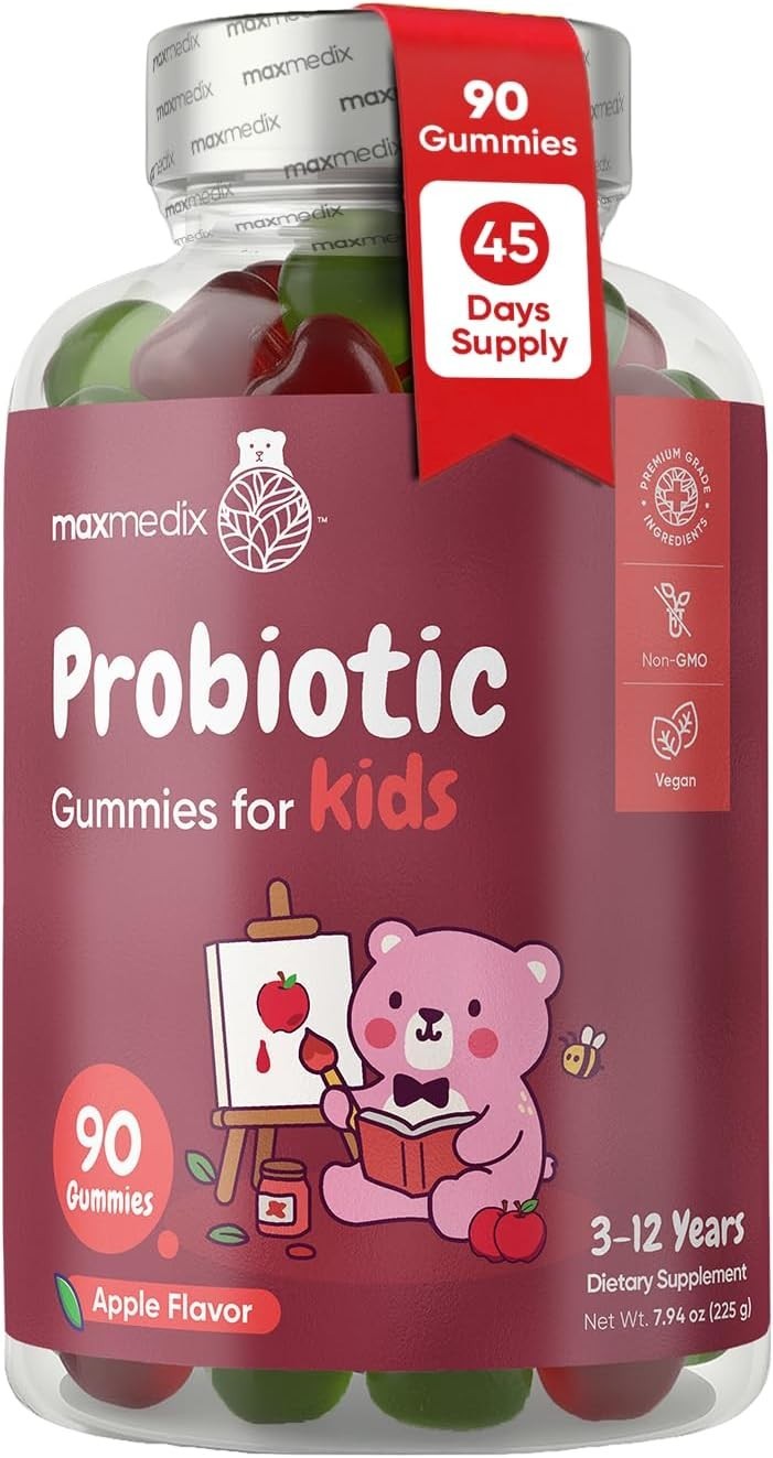 maxmedix Kids Probiotics Gummies 1 Billion CFU 90 Count – Digestive Support