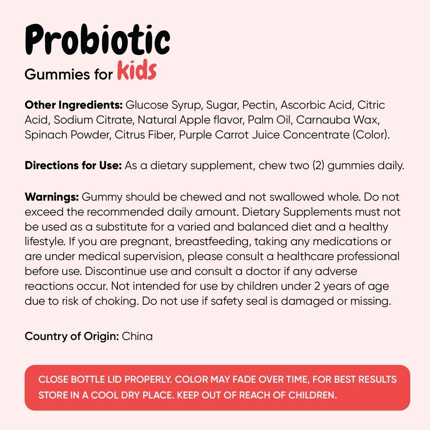 maxmedix Kids Probiotics Gummies 1 Billion CFU 90 Count – Digestive Support