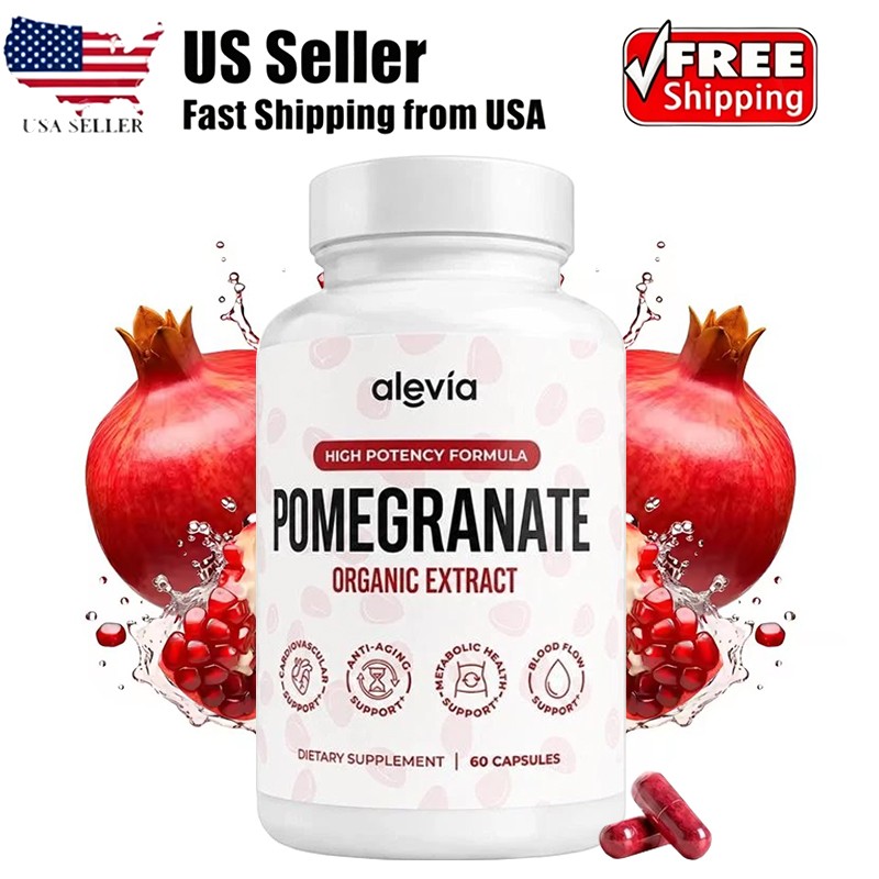 Alevia Pomegranate Capsules 60ct Organic Extract Antioxidant