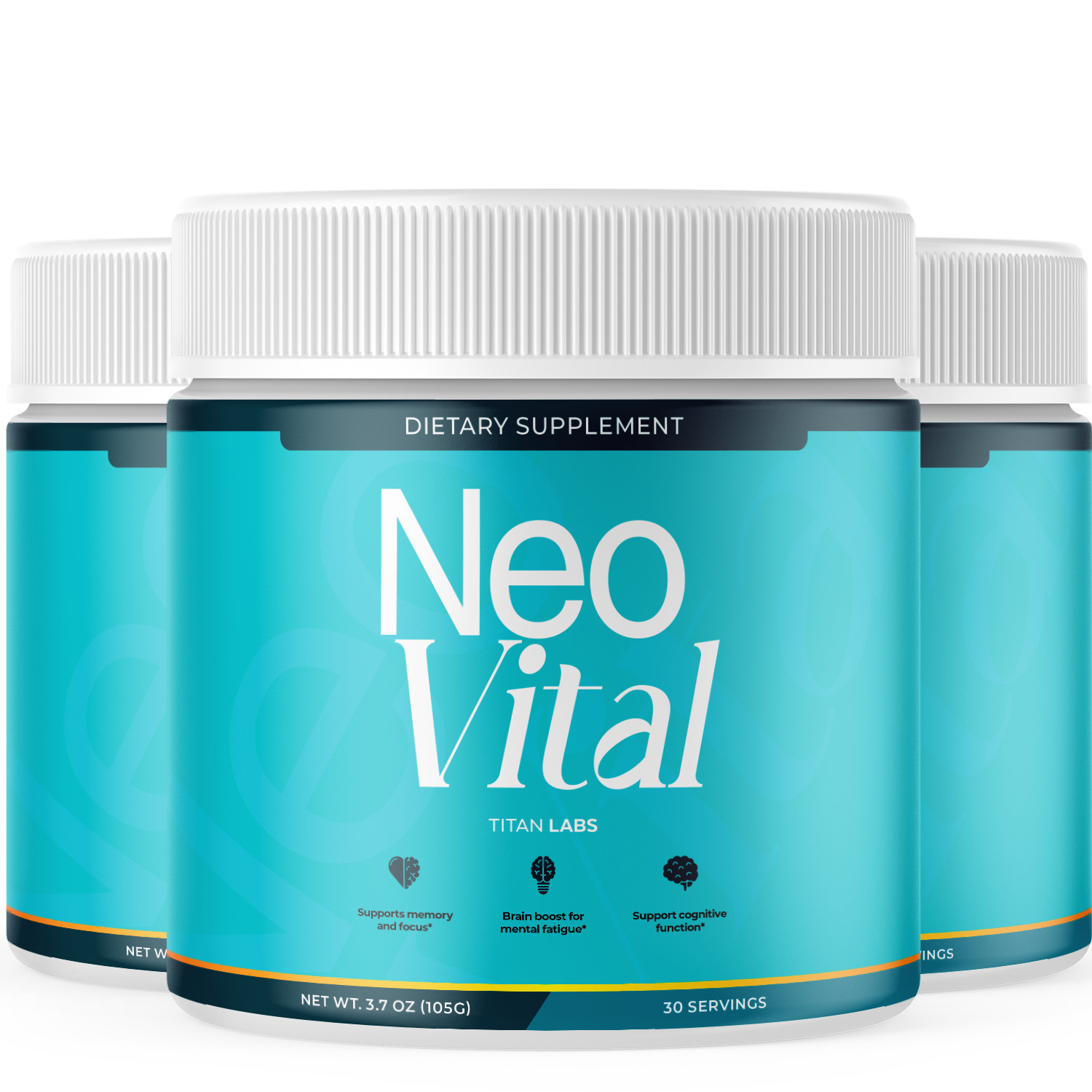 (3 Pack) Neo Vital Powder All Natural Brain Support Formula NeoVital 90 Servings