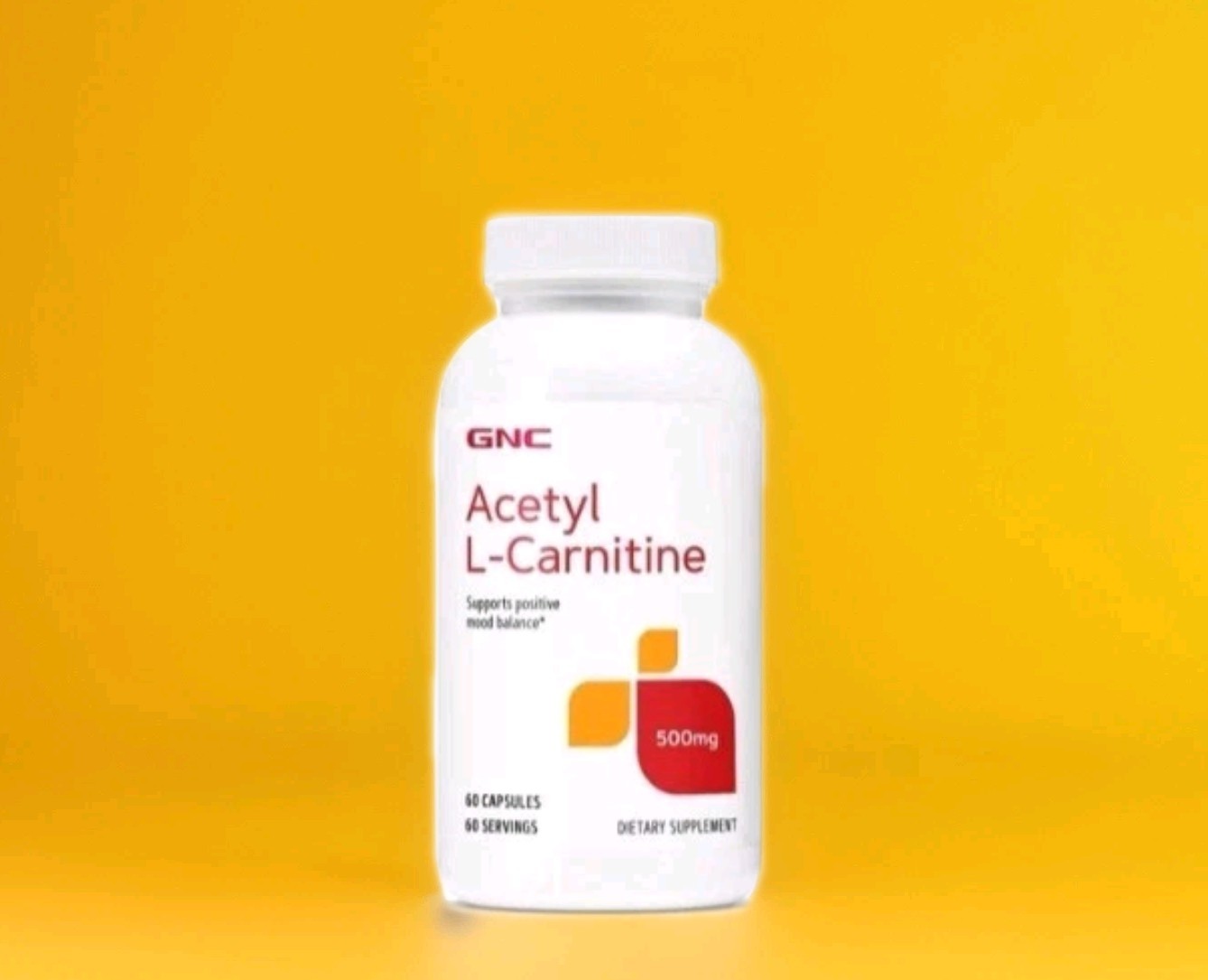 GNC Acetyl-L-Carnitine 500mg Supports Positive Mood Balance 60 Count Capsules