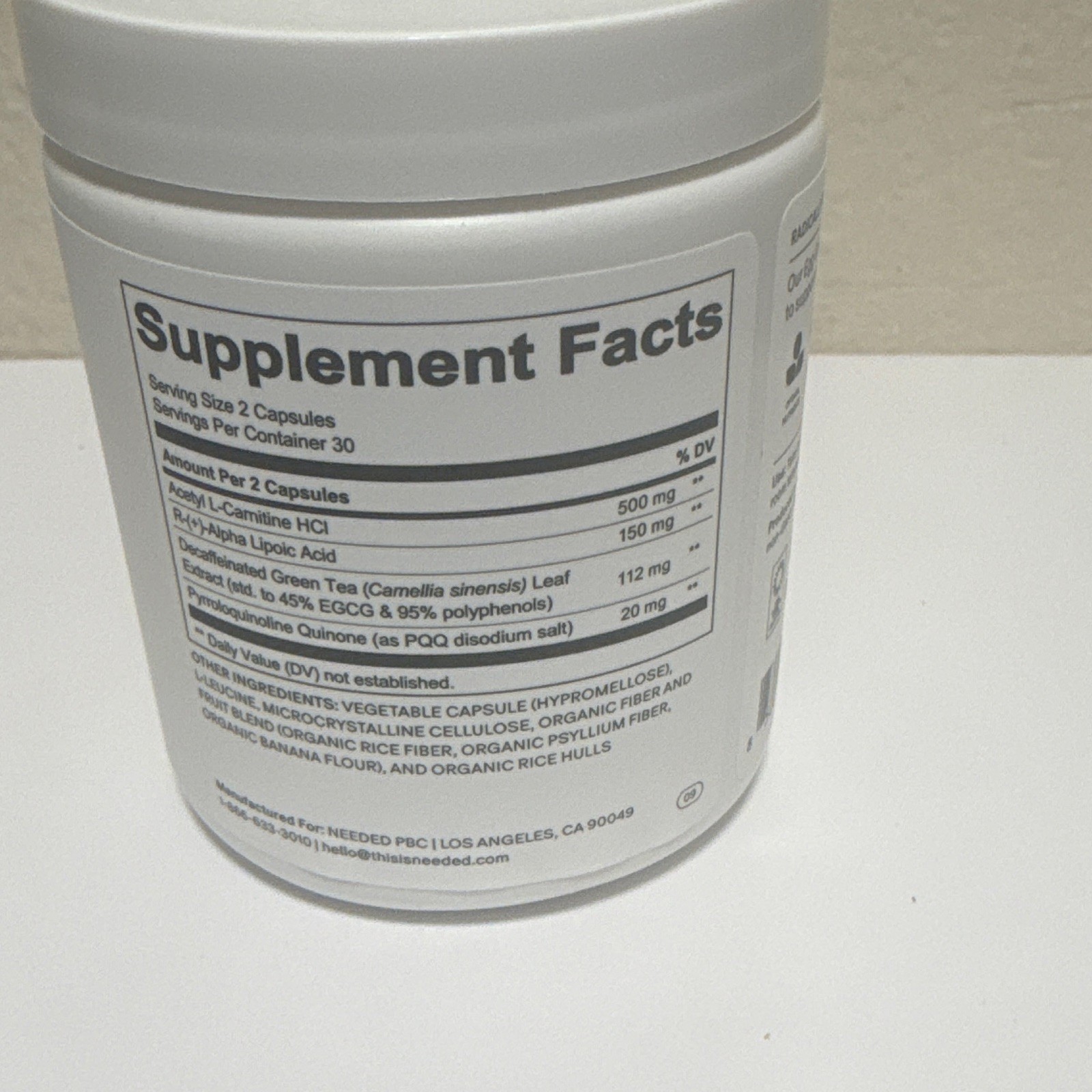 NEEDED Egg Quality Support 60 Vegan Capsules Exp 02/2028