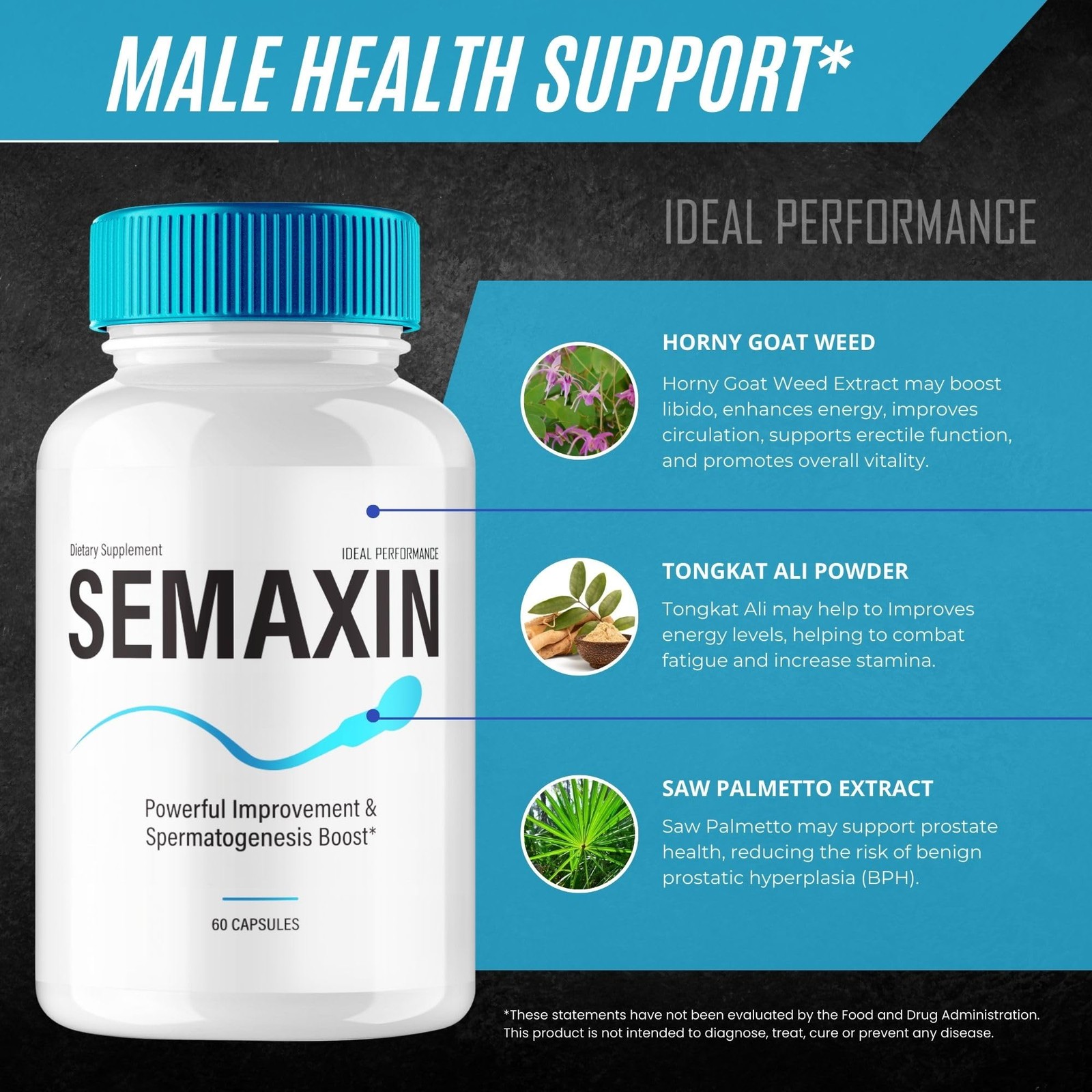 Semaxin General Wellness Supplement – 60 Capsules