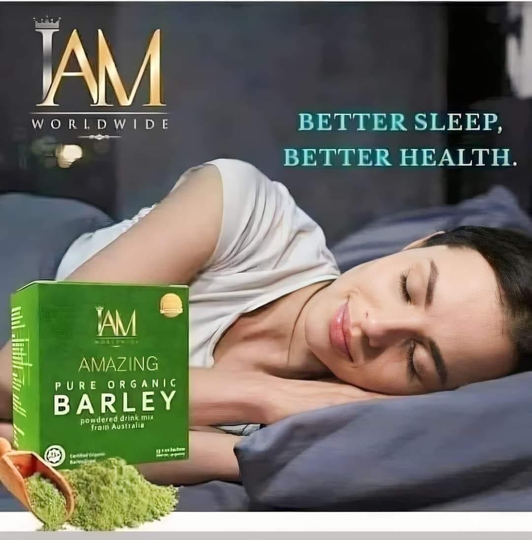 I Am Worldwide Amazing Pure Organic Barley Powdered Drink Mix 4 Boxes/40 Sachets