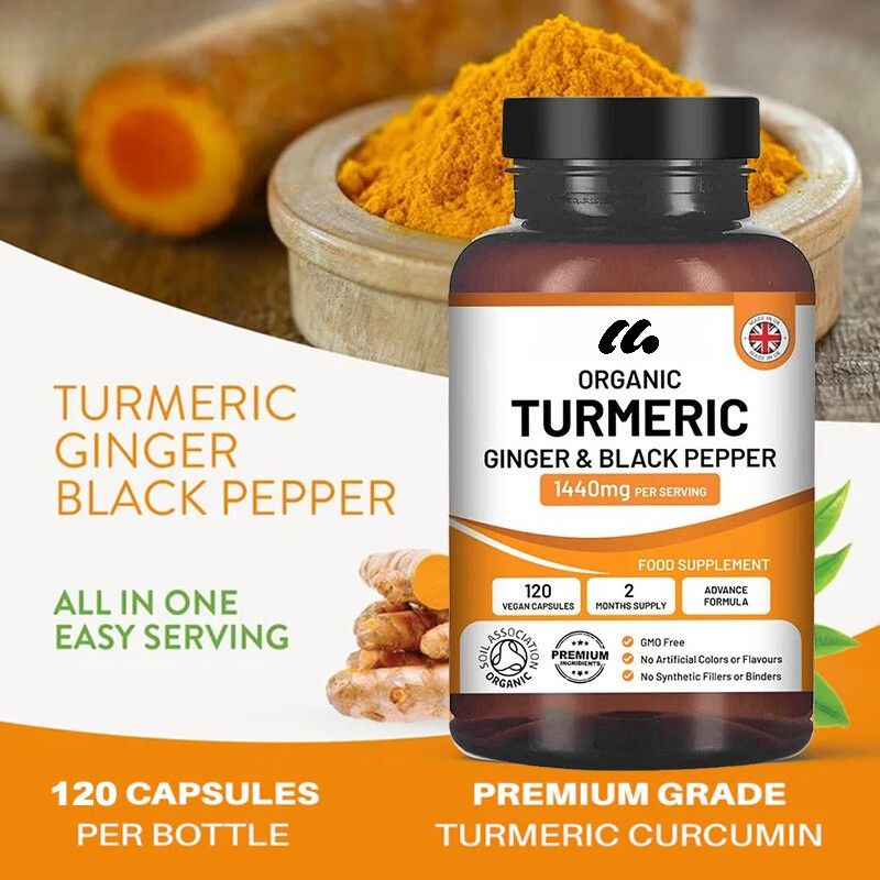 Turmeric Ginger&Black Pepper 1440mg Per Serving Supports Joint And Heart Health