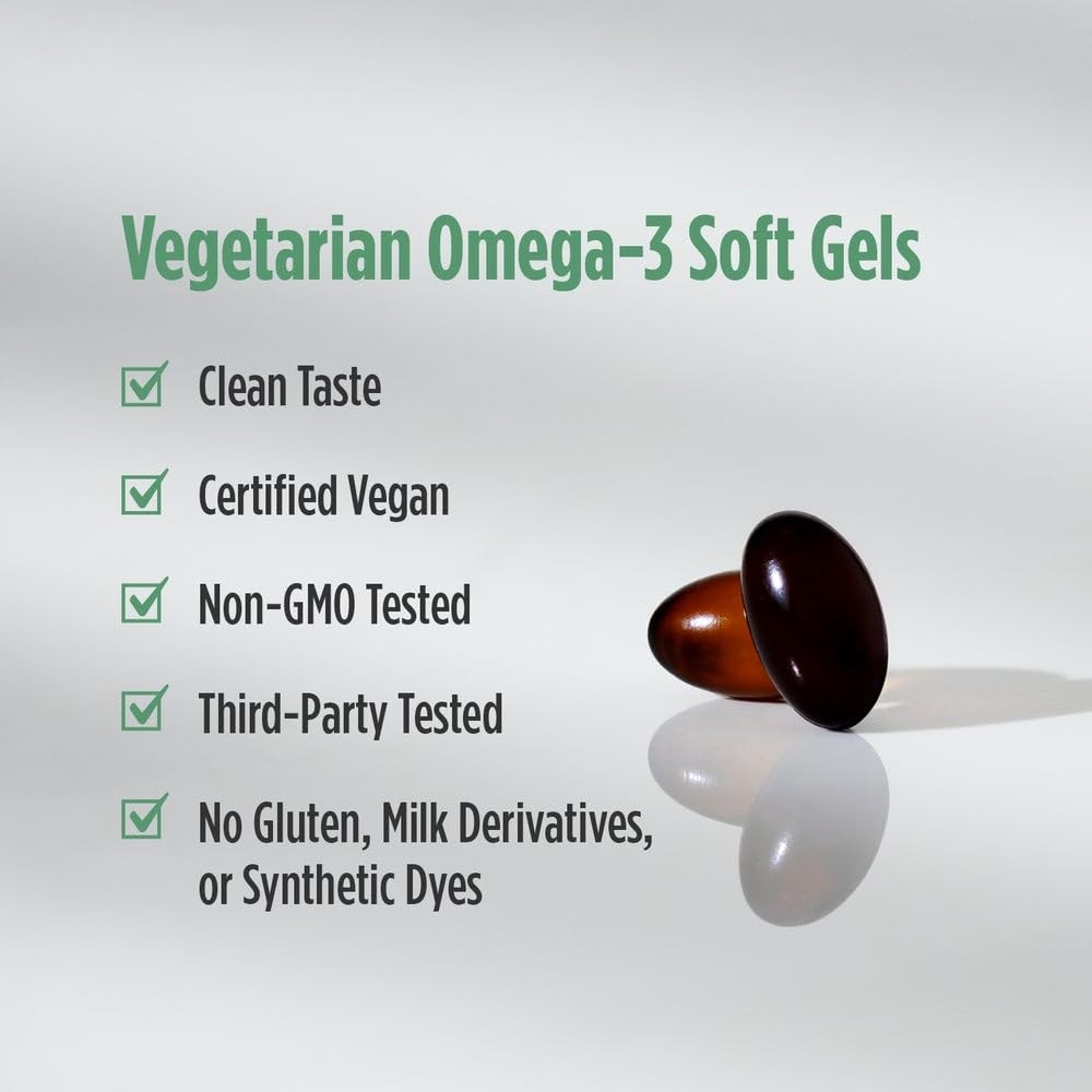 Nordic Naturals Algae Omega – 120 Soft Gels – 120 Count (Pack of 1), Multi
