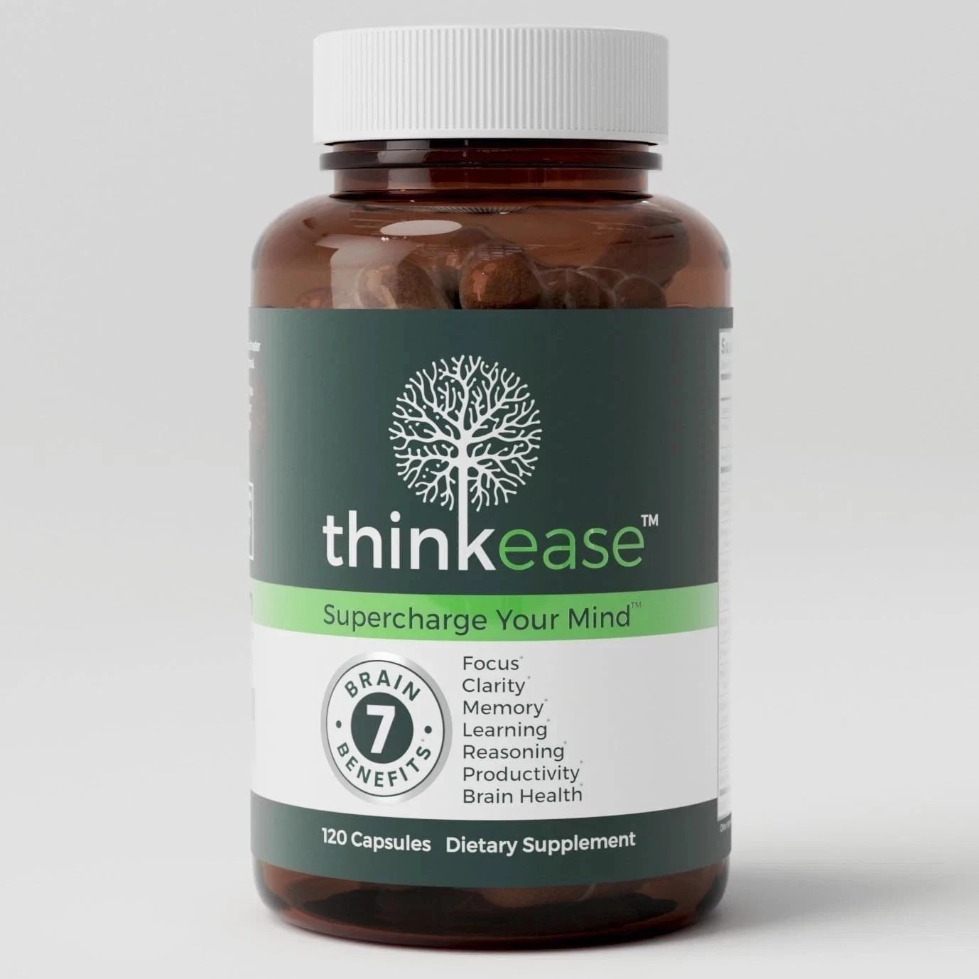 ThinkEase Brain Supplement 120 Capsules | Memory Clarity, Focus, Performance…