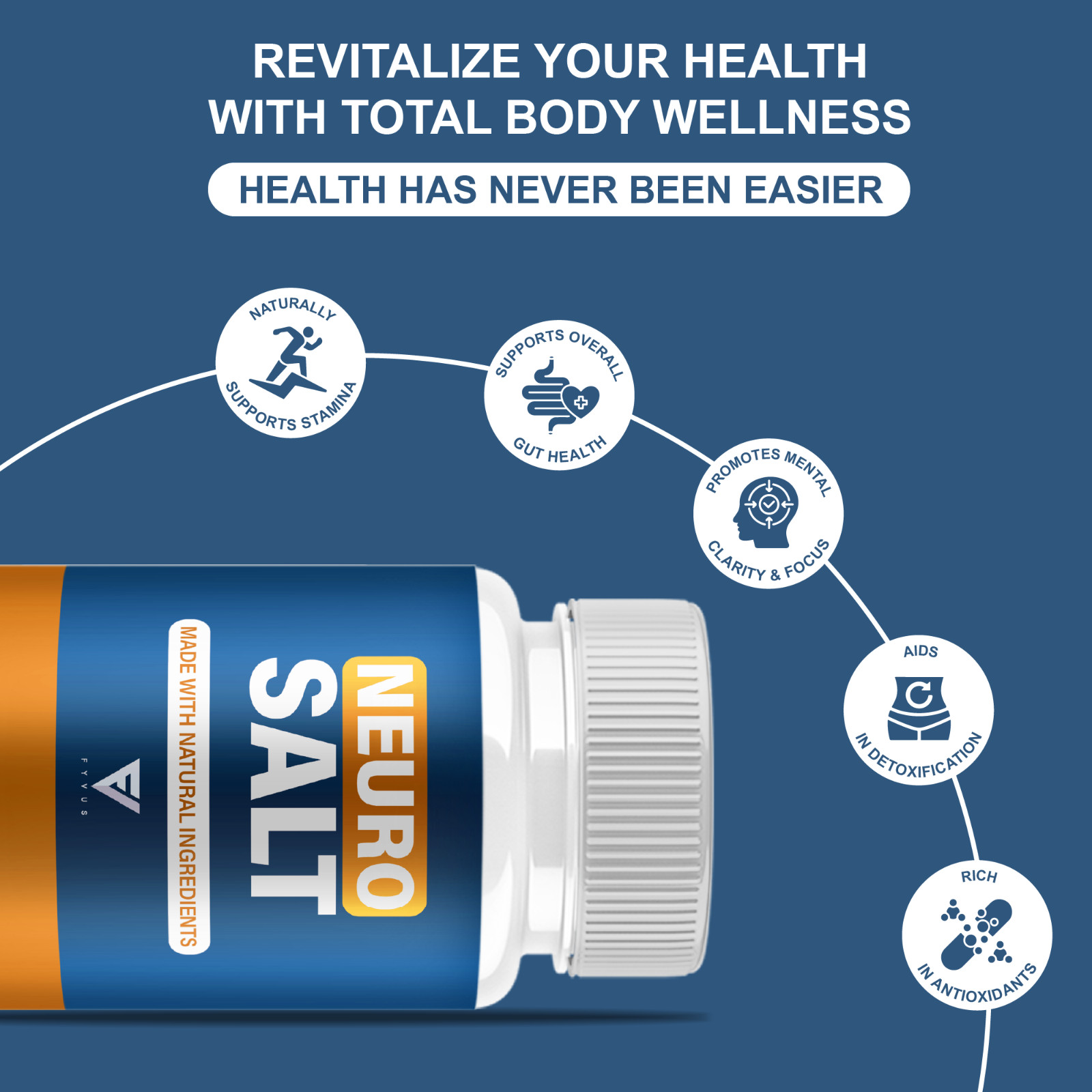 (5 Pack) Neuro Salt Capsules, Neuro Salt Nootropic Supplement (300 Capsules)