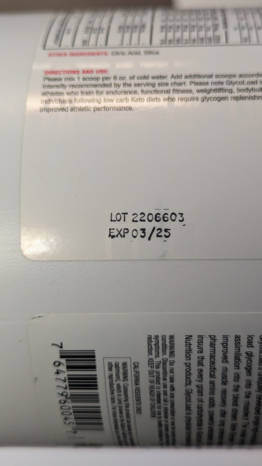 Unflavored Glucoload by Metabolic – PAST DATE – SEE PICTURES