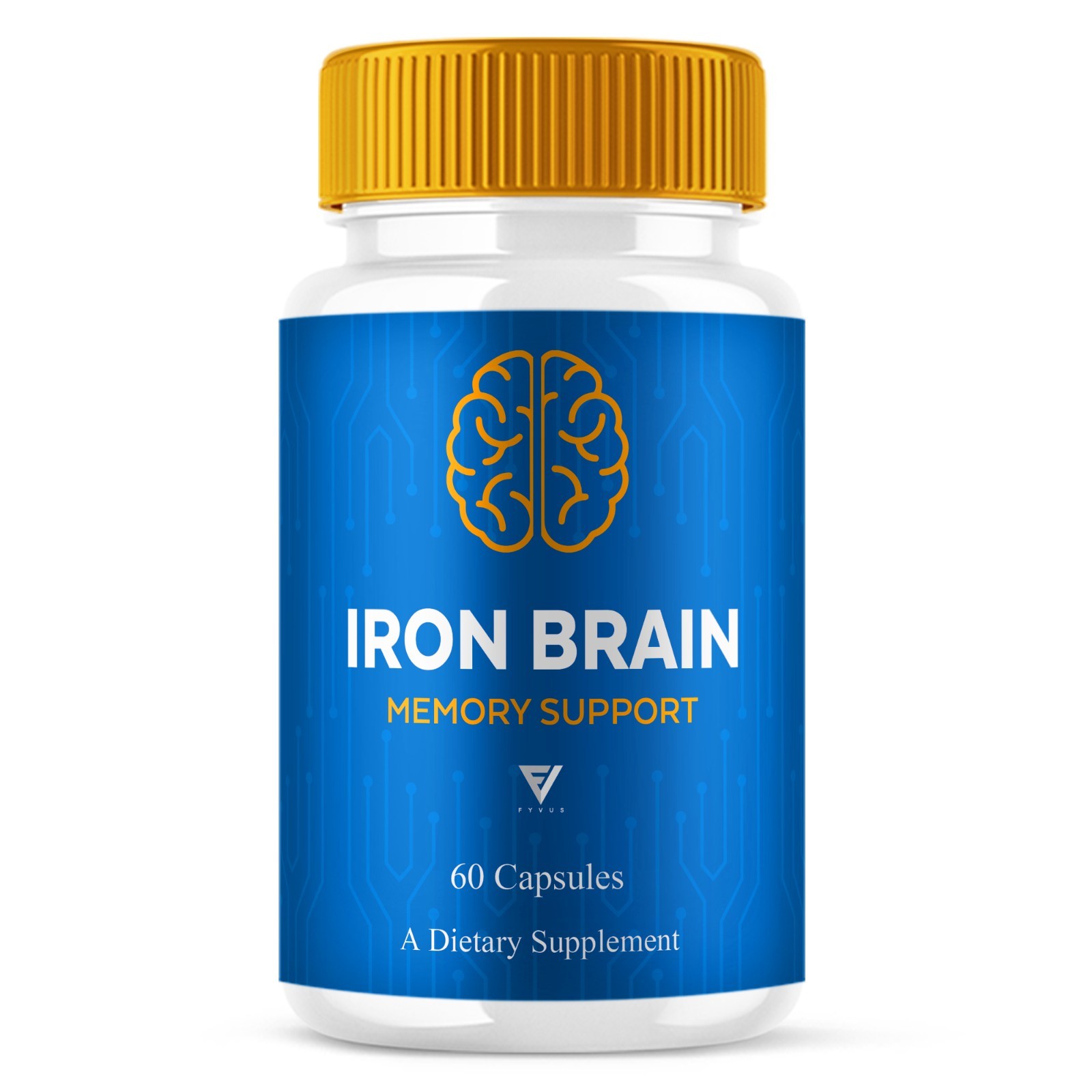 Iron Brain Premium Nootropic Supplement, IronBrain Pills (60 Capsules)
