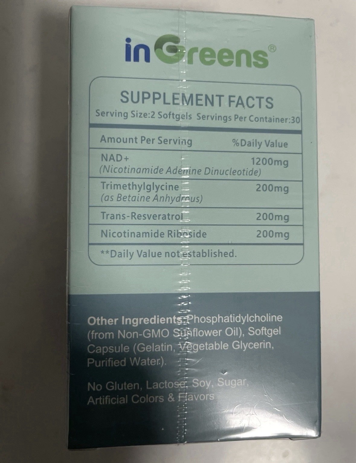 Liposomal NAD+ 1800mg Nicotinamide Riboside Resveratrol 60 Softgel Anti-Aging