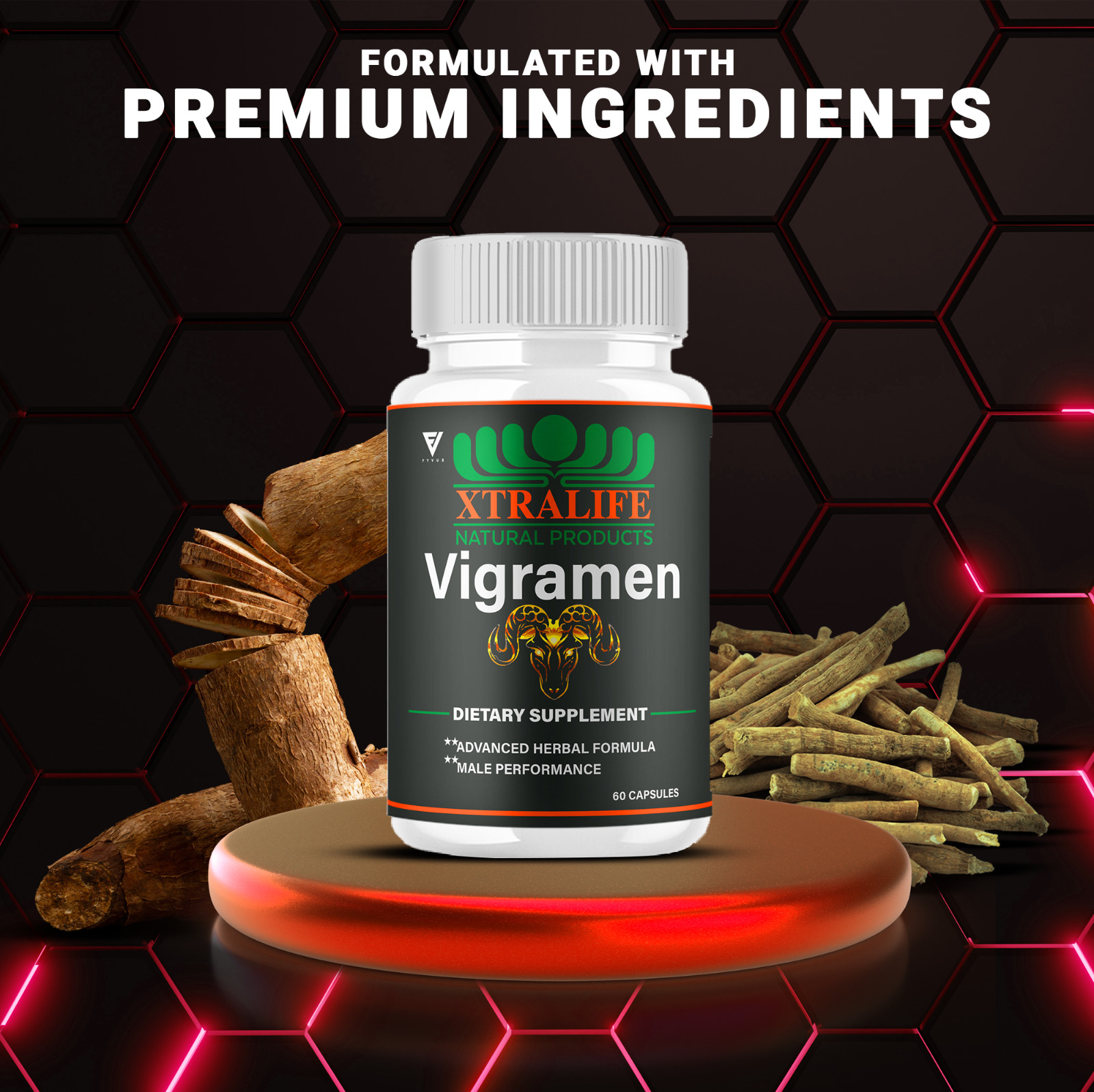Vigramen Pills Vigra Men Maximum Performance Supplement (60 Capsules)