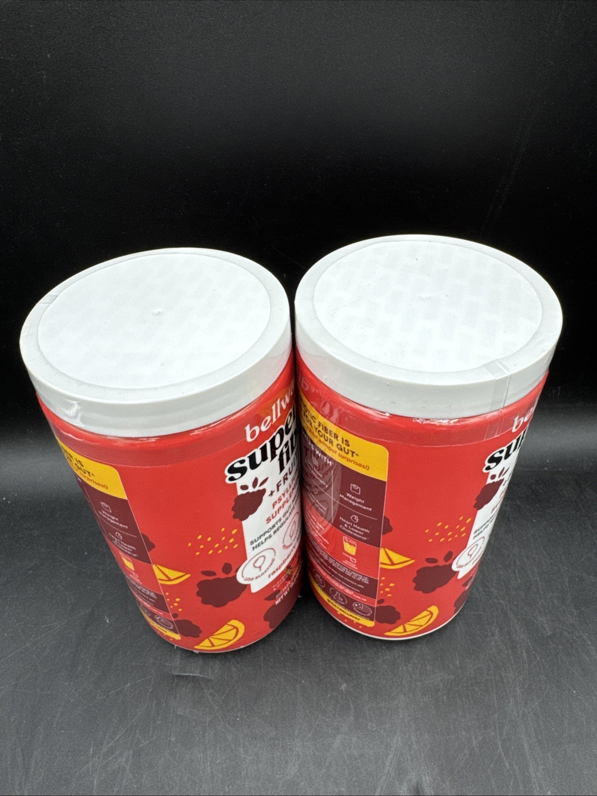 Lot of 2 – Bellway Super Fiber + Fruit Psyllium Husk Raspberry Lemon – 36oz