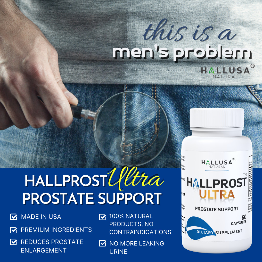 HALLPROST ULTRA – Inflamed Prostate, Prostatitis, BPH, Urinary Function, 60 Caps