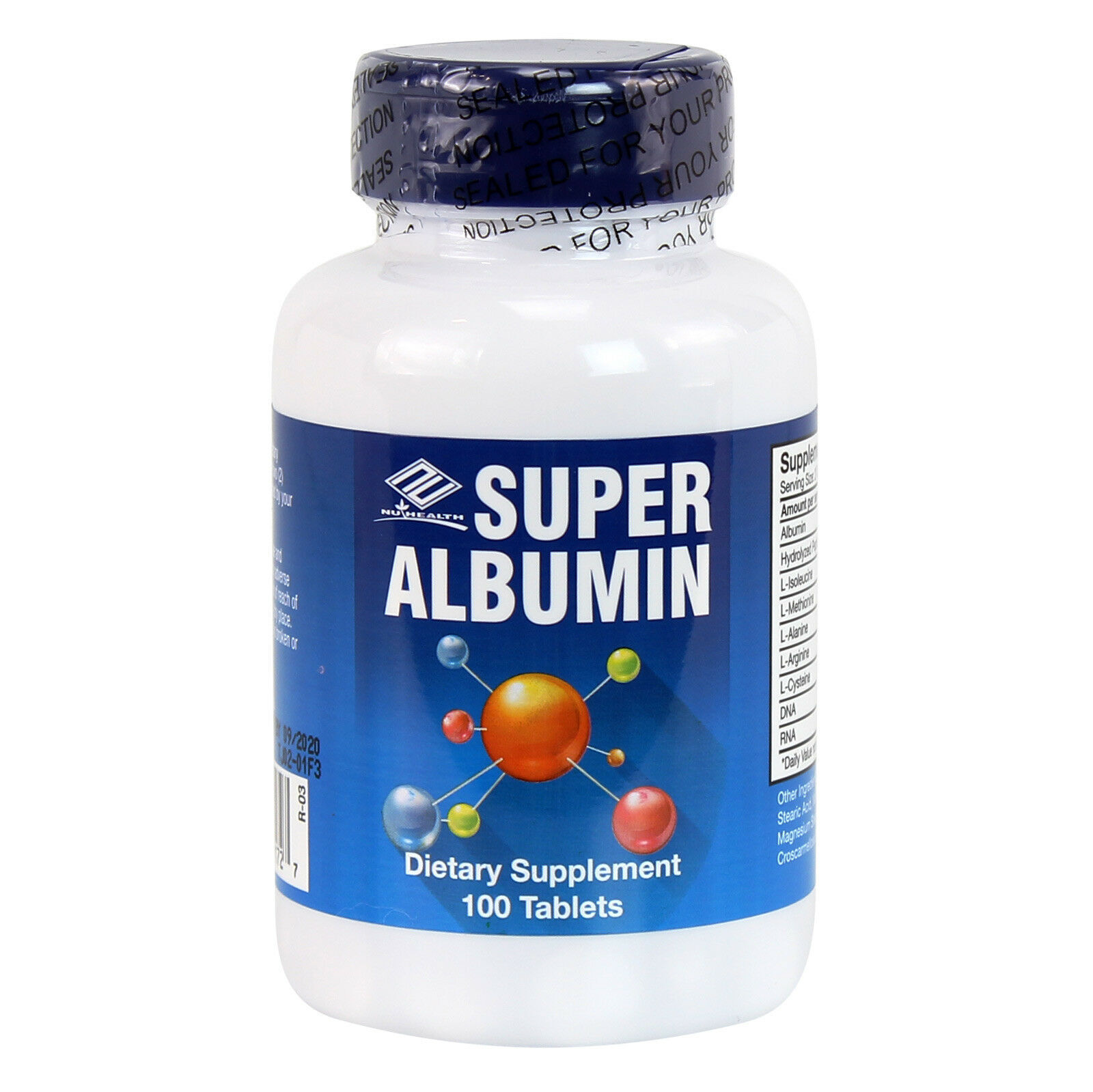 3 x NuHealth Super Albumin 100 Tablets Fresh Made In USA Global Shipping SAFE