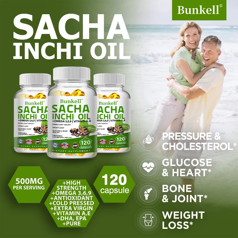 500mg Sacha Inchi Oil Capsules Organic Dietary supplements Antioxidant