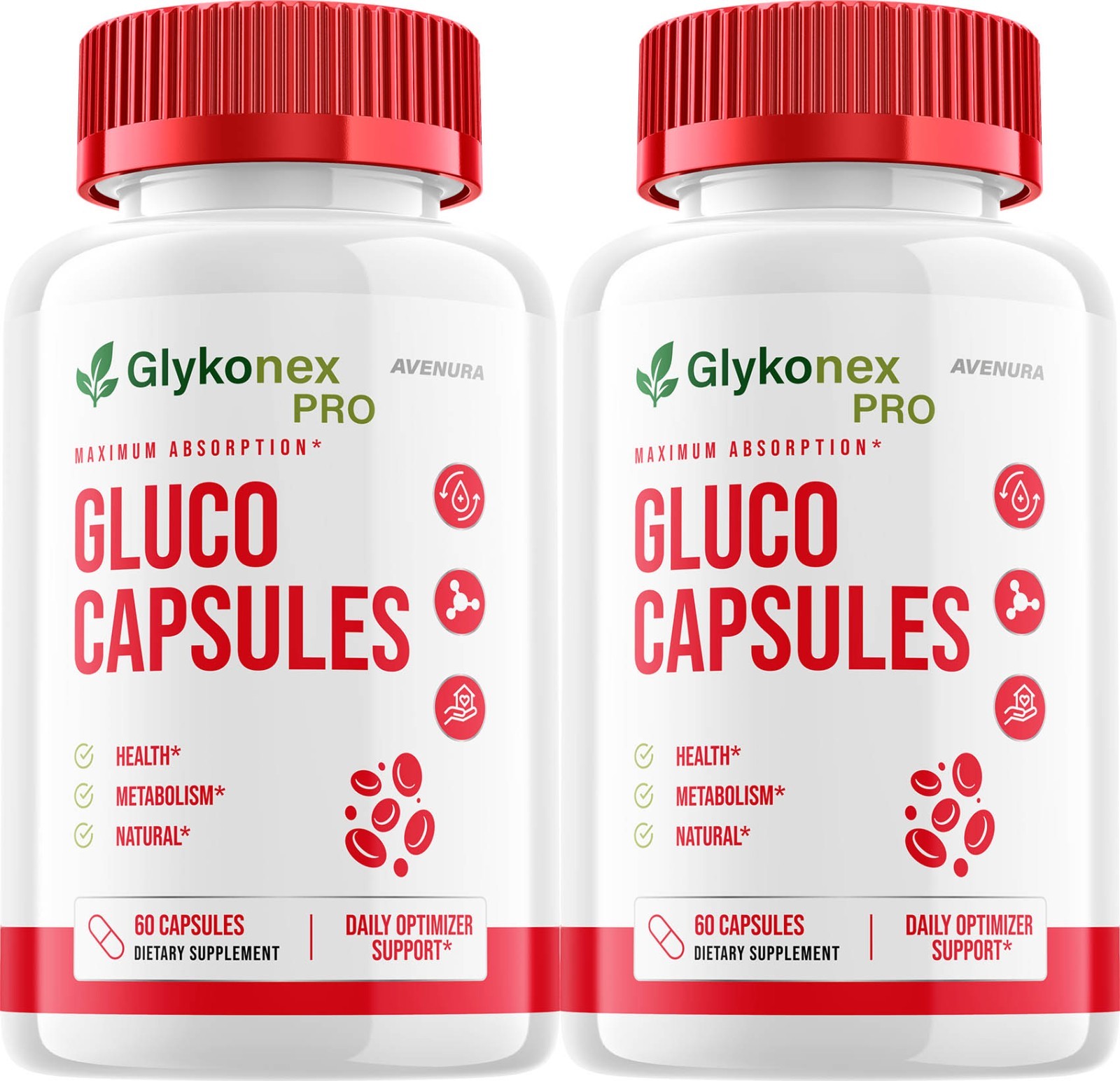 (2 Pack) Glykonex Pro Capsules – Glyko Nex Pills Advanced Formula Natural Blend