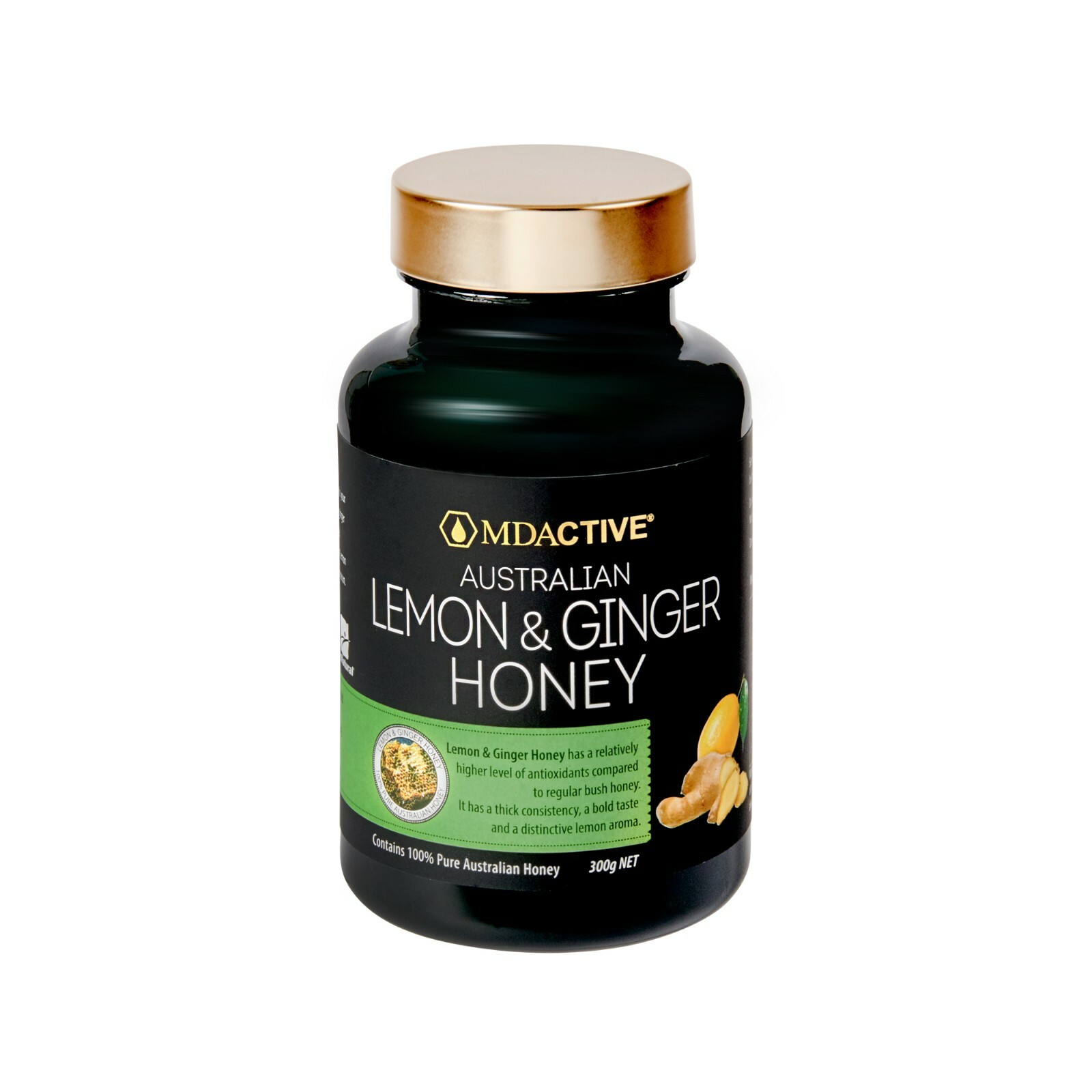 MDActive Australian Lemon&Ginger Honey 300g