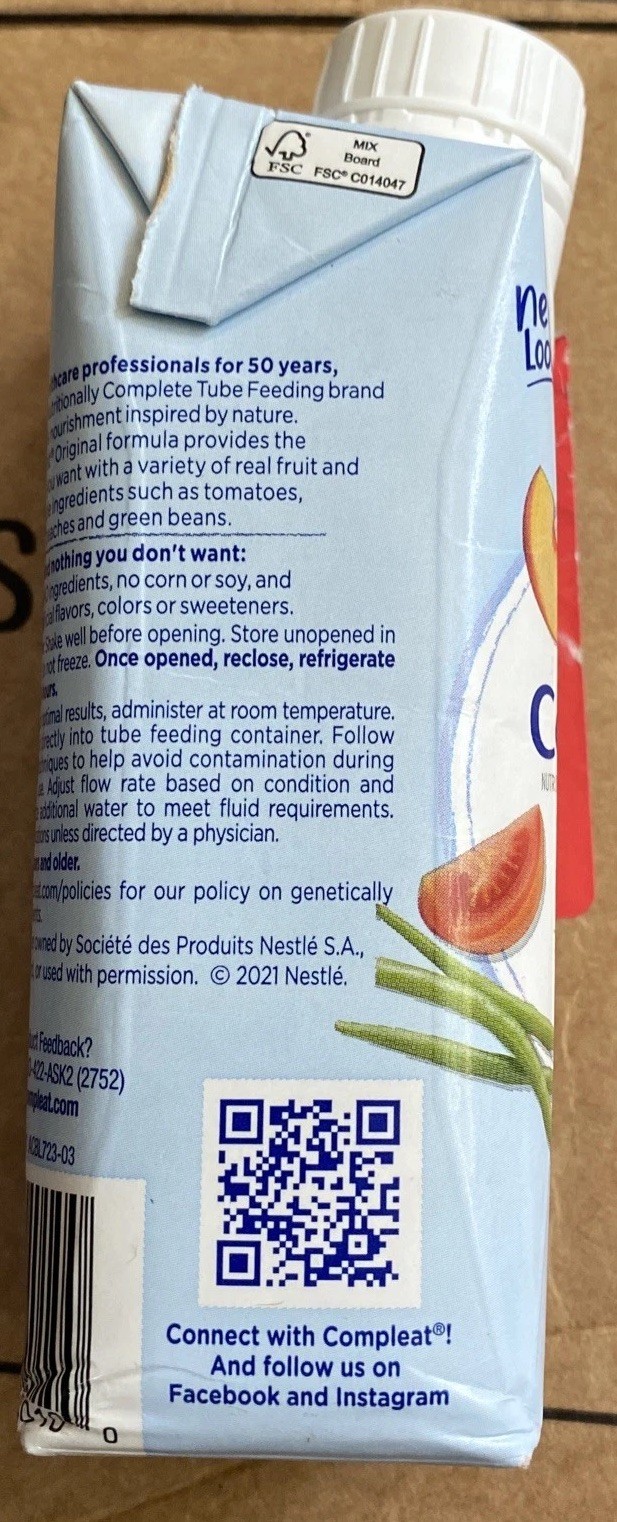 Nestle Compleat 1.0 Original Unflavored Real Food Ingredients 8.45 oz Lot Of 23