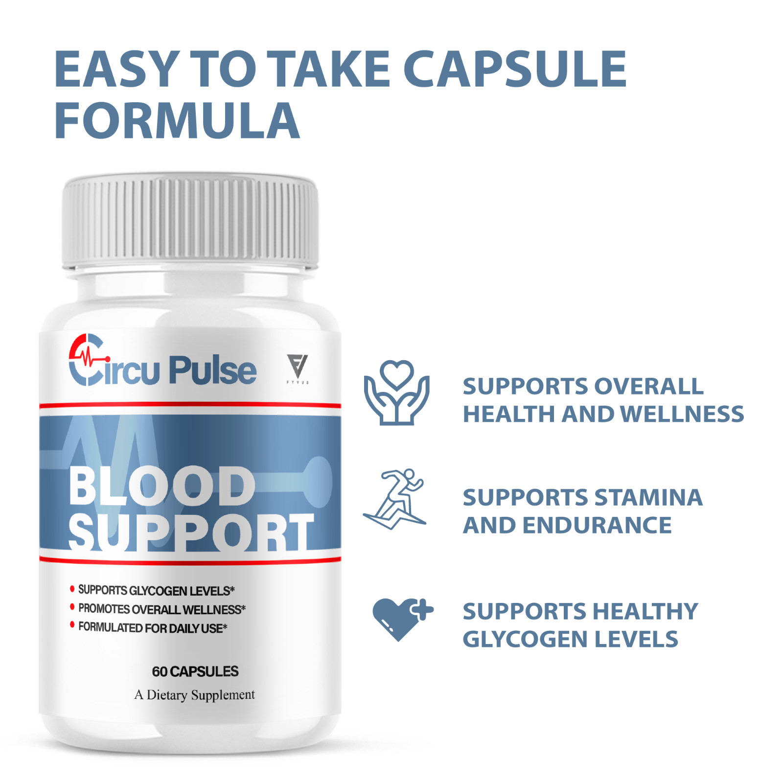 (3 Pack) CircuPulse Glycogen Capsules, Circu Pulse Health Formula (180 Capsules)